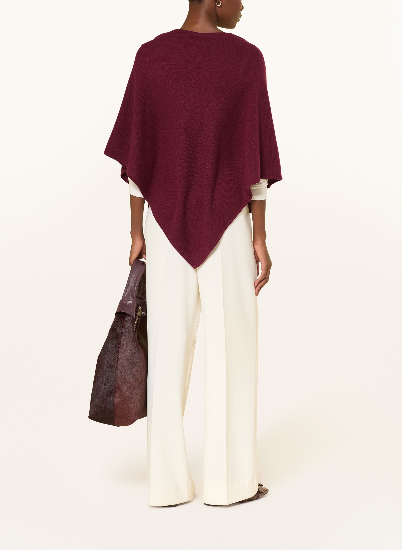 darling harbour Poncho en cachemire: BORDEAUX
