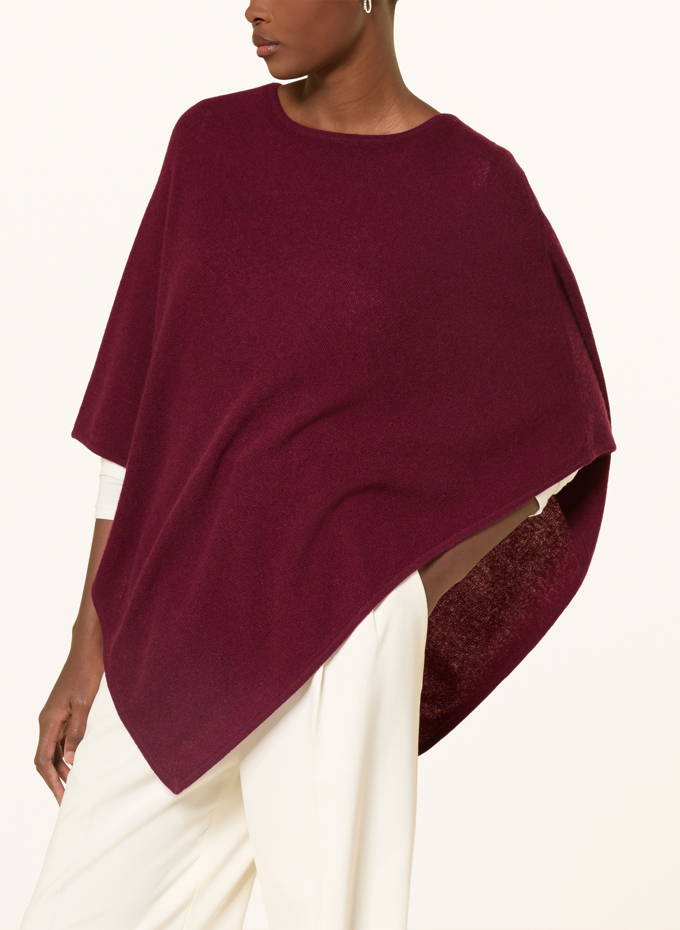 darling harbour Poncho en cachemire: BORDEAUX