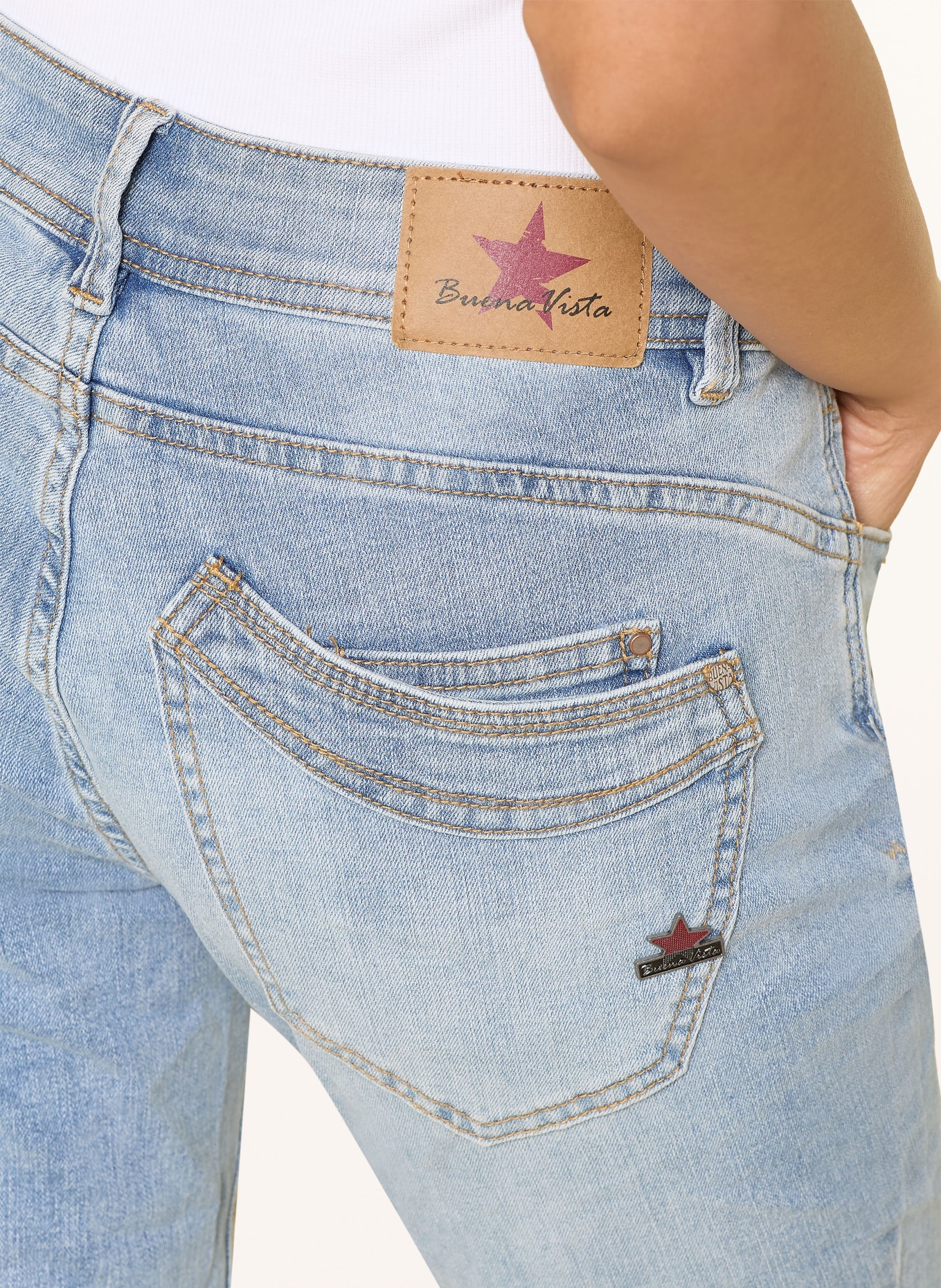 Buena Vista Skinny Jeans MALIBU: 4810 light stone