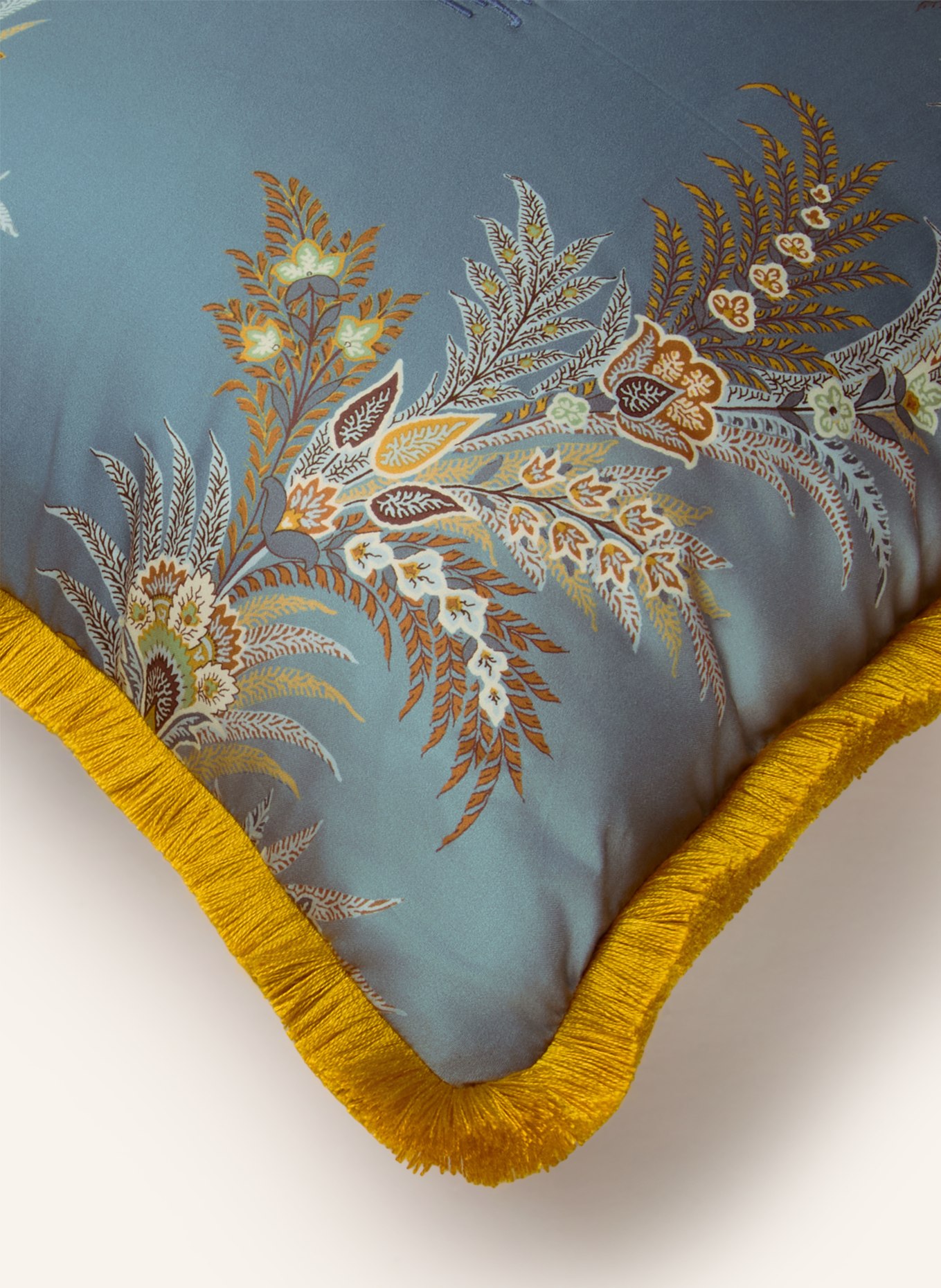 ETRO Home Sierkussens: BLAUWGRIJS / GOUD / DONKERGEEL