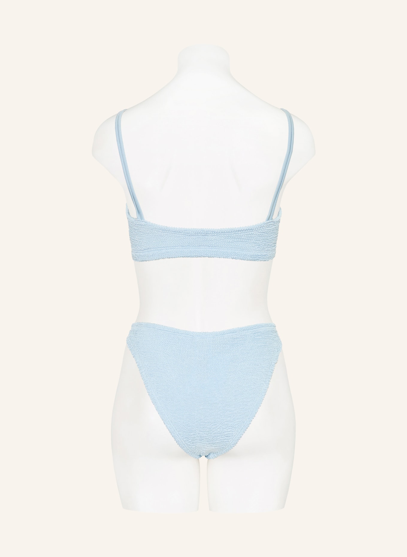 Hunza G Bikini bustier CASSI avec perles décoratives: BLEU CLAIR / ROSE CLAIR