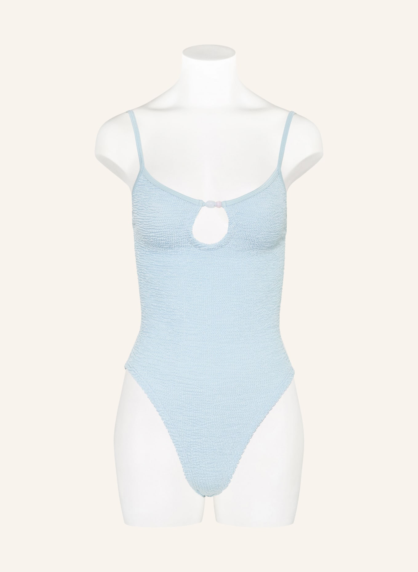 Hunza G Maillot de bain MIA avec perles décoratives: BLEU CLAIR
