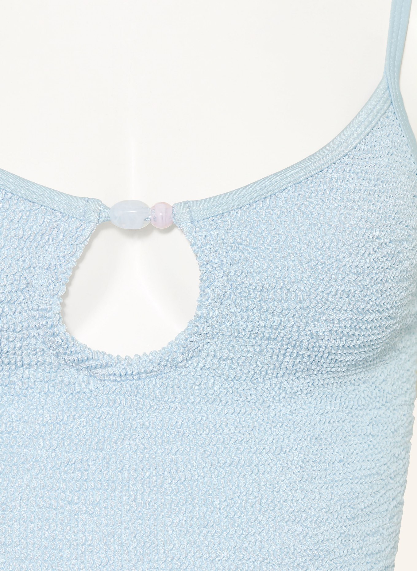 Hunza G Maillot de bain MIA avec perles décoratives: BLEU CLAIR