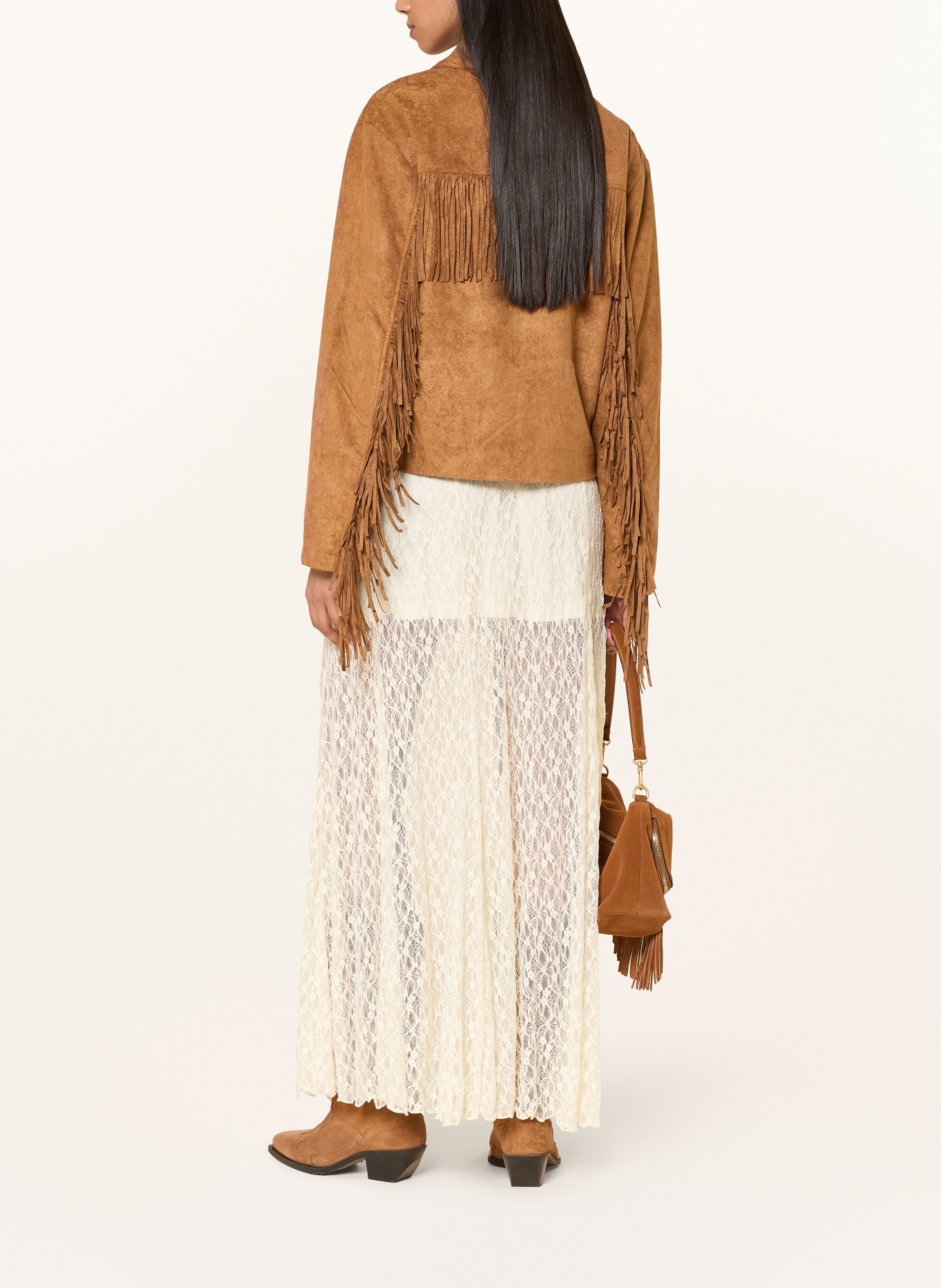 NEO NOIR LAURON-jas in leerlook: COGNAC