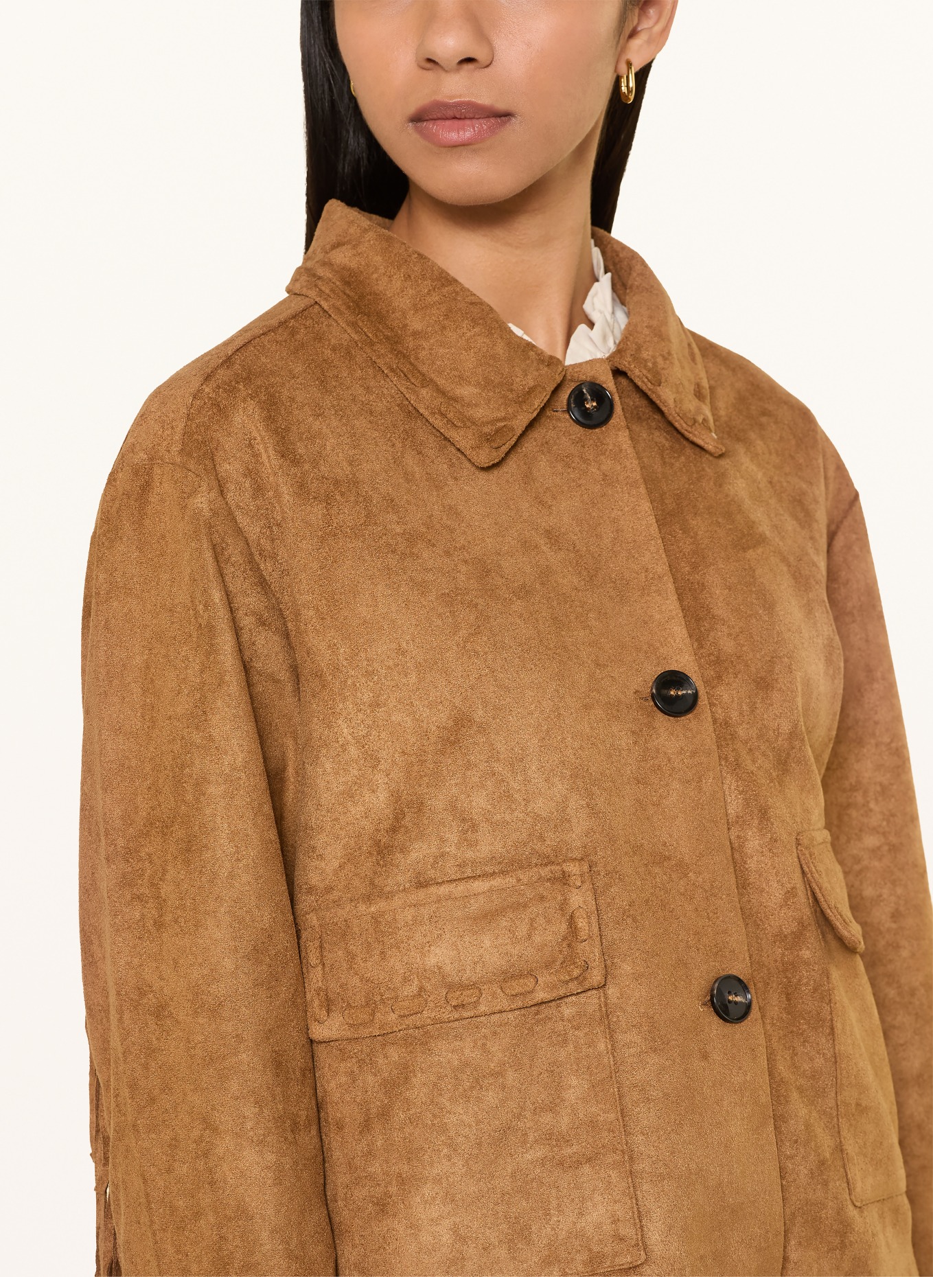 NEO NOIR LAURON-jas in leerlook: COGNAC