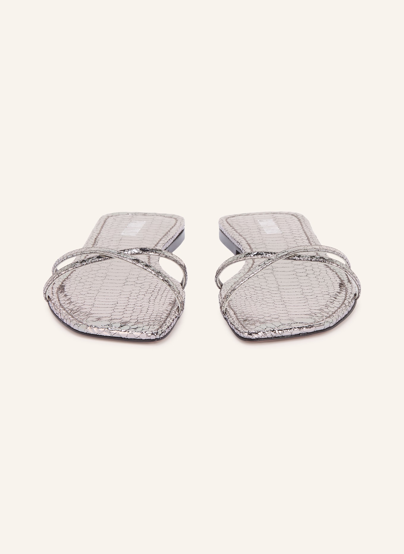 PARIS TEXAS Mules BIARRITZ: PLATINE