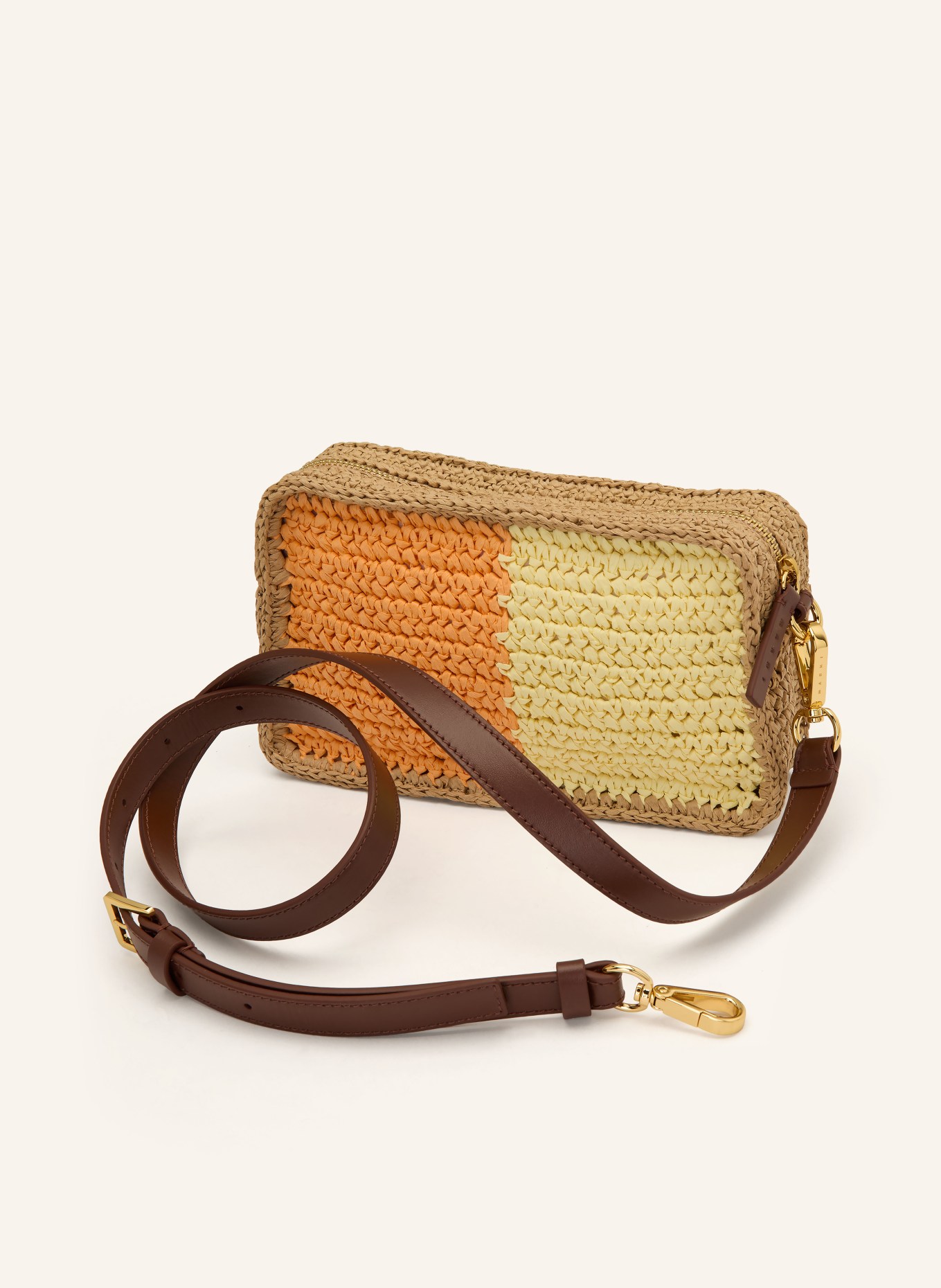 MARNI torba na ramię: POMARAŃCZOWY / BEŻOWY / JASNOŻÓŁTY