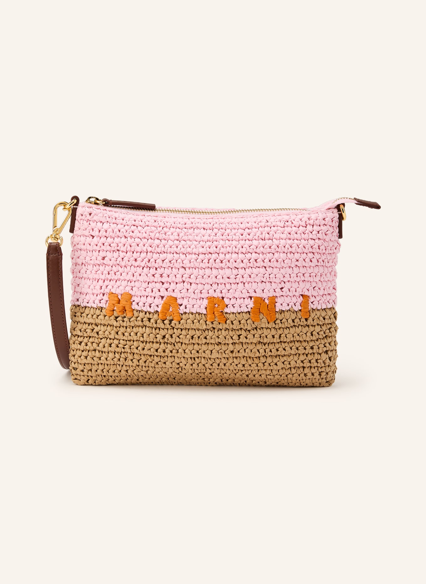 MARNI torba na ramię: BLADORÓŻOWY / BEŻOWY / POMARAŃCZOWY