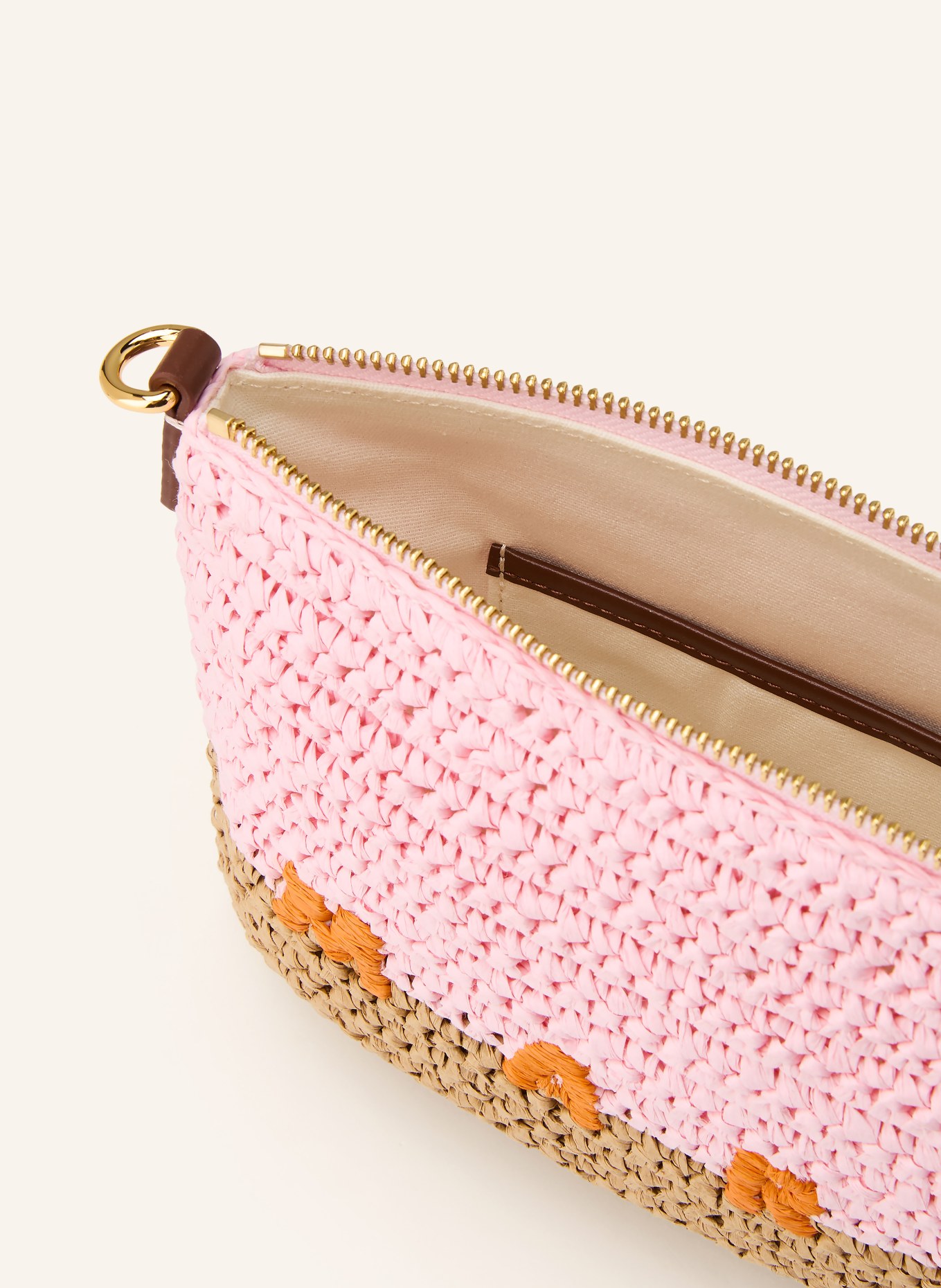 MARNI torba na ramię: BLADORÓŻOWY / BEŻOWY / POMARAŃCZOWY