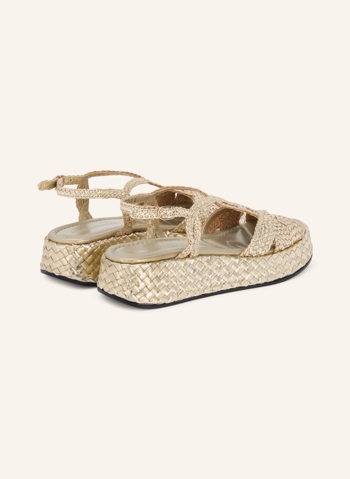 PONS QUINTANA Plateau-Sandalen: WEISSGOLD