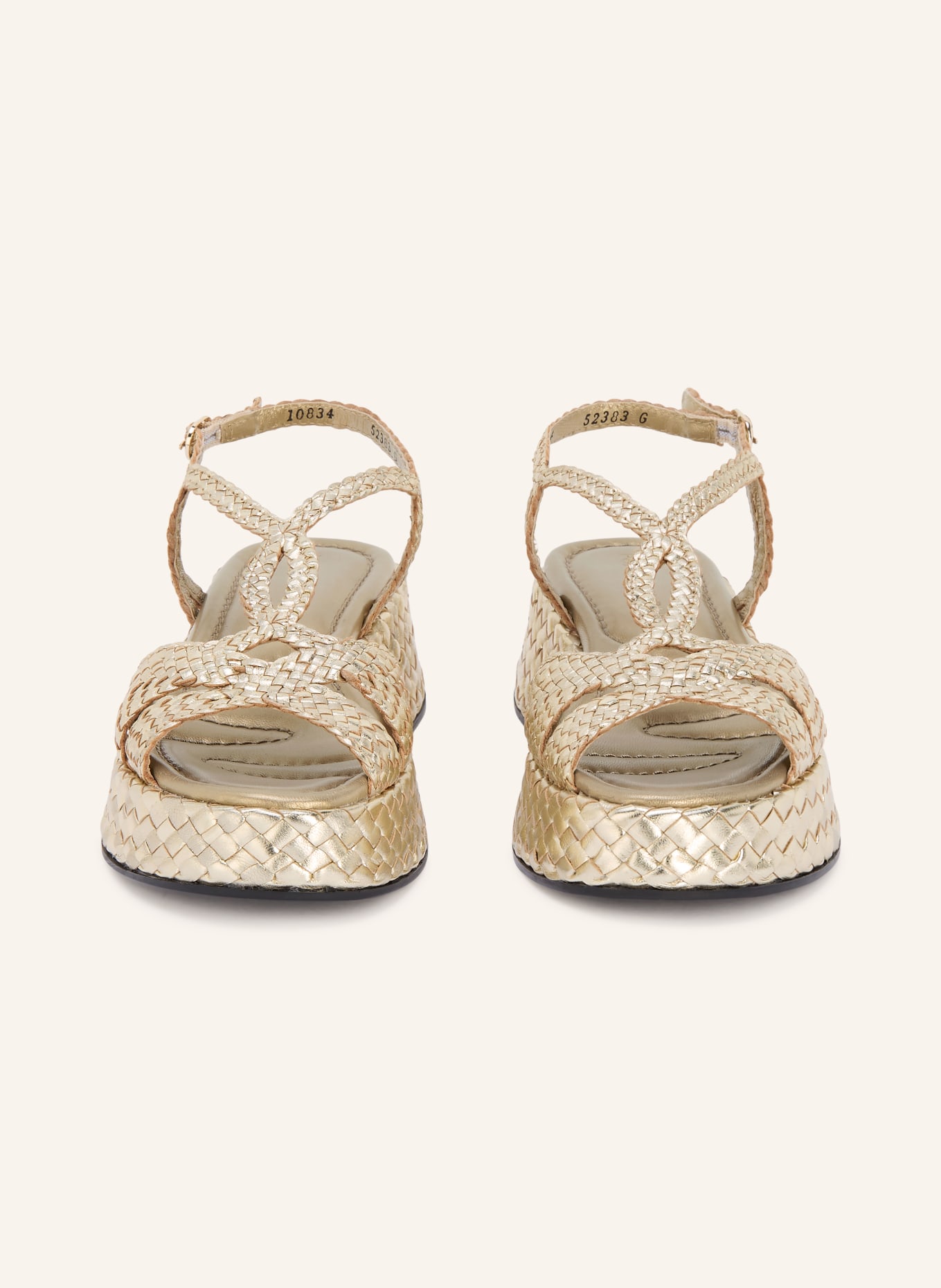 PONS QUINTANA Plateau-Sandalen: WEISSGOLD