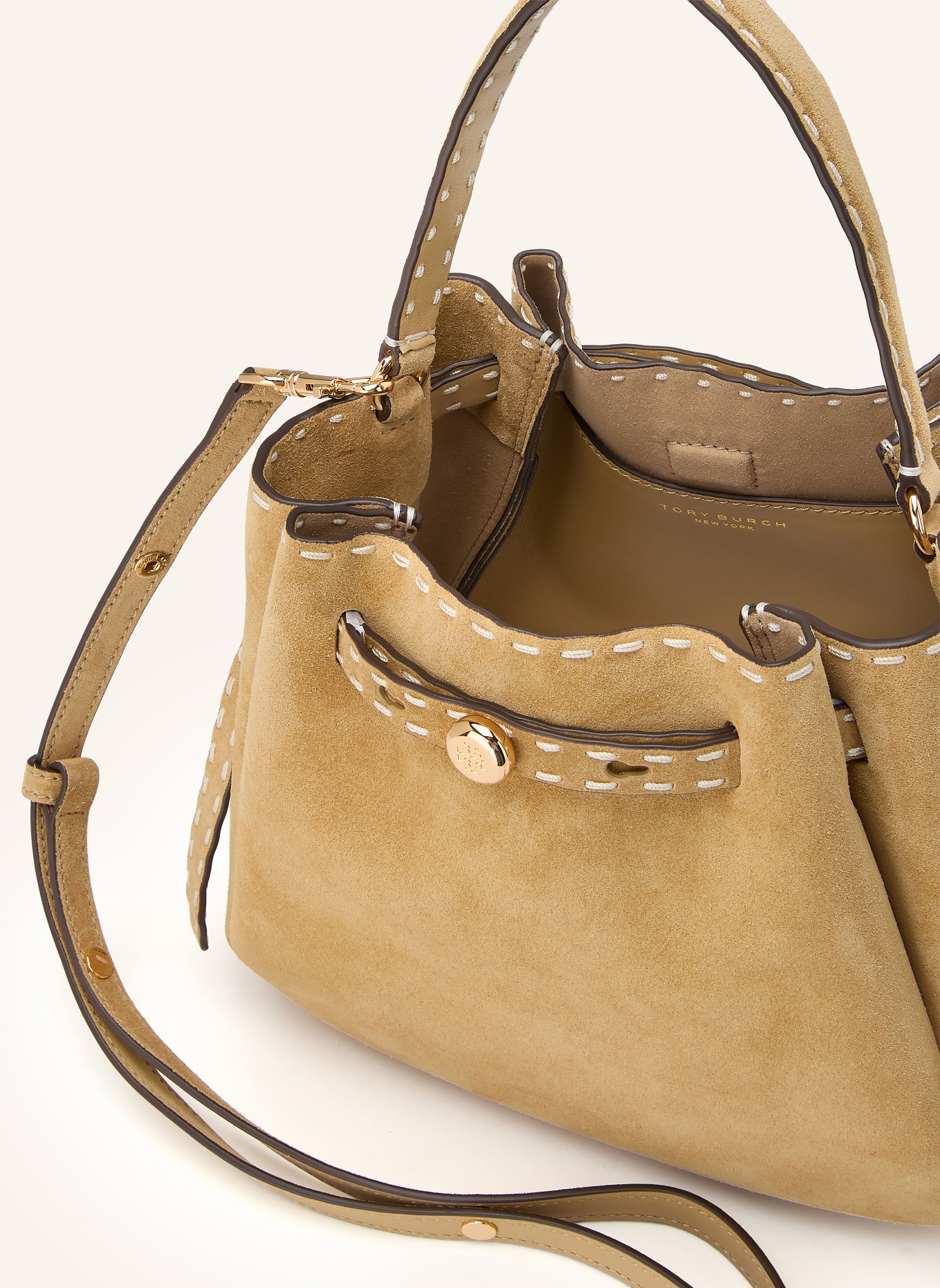 TORY BURCH ROMY handbag: CAMEL