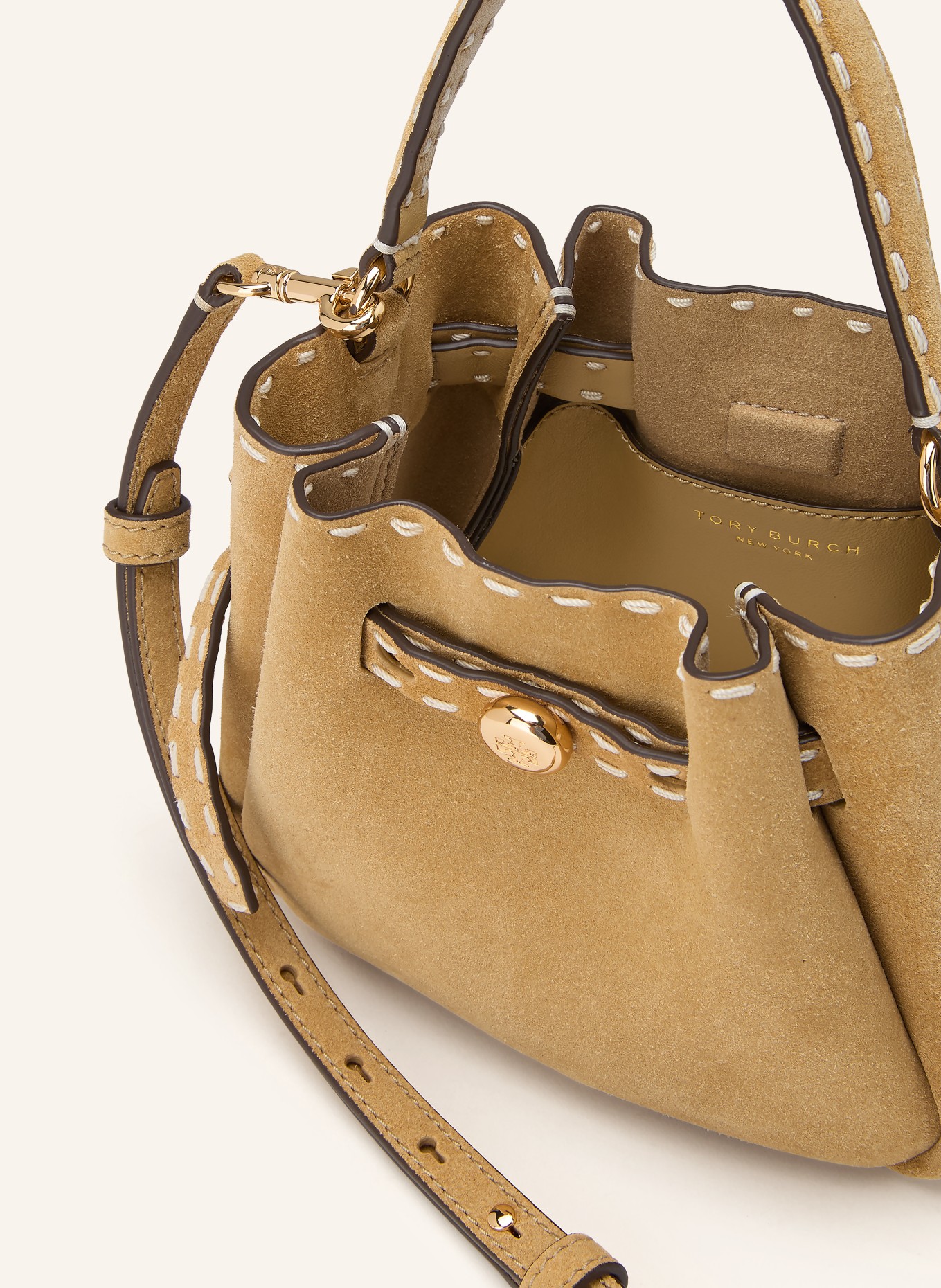 TORY BURCH ROMY handbag: CAMEL