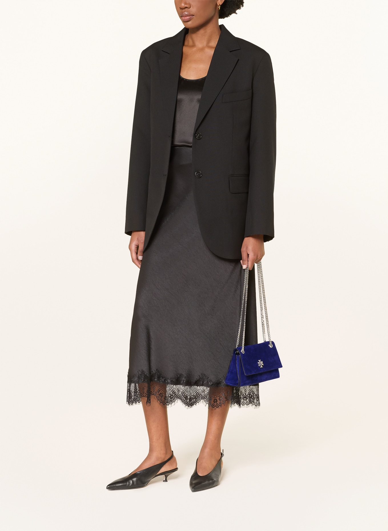 TORY BURCH Handtas KIRA: BLAUW / ZILVER