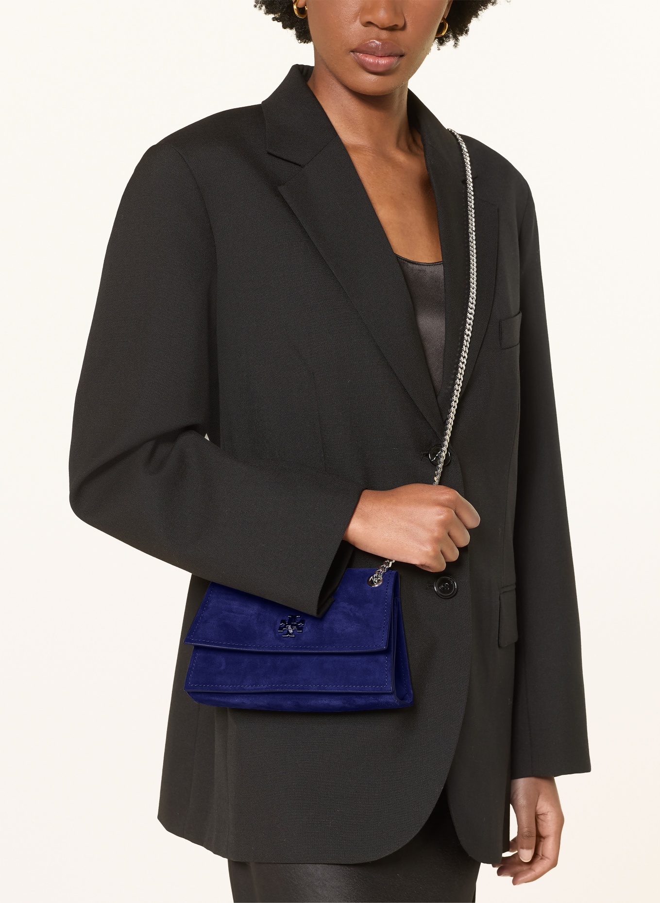 TORY BURCH Handtas KIRA: BLAUW / ZILVER