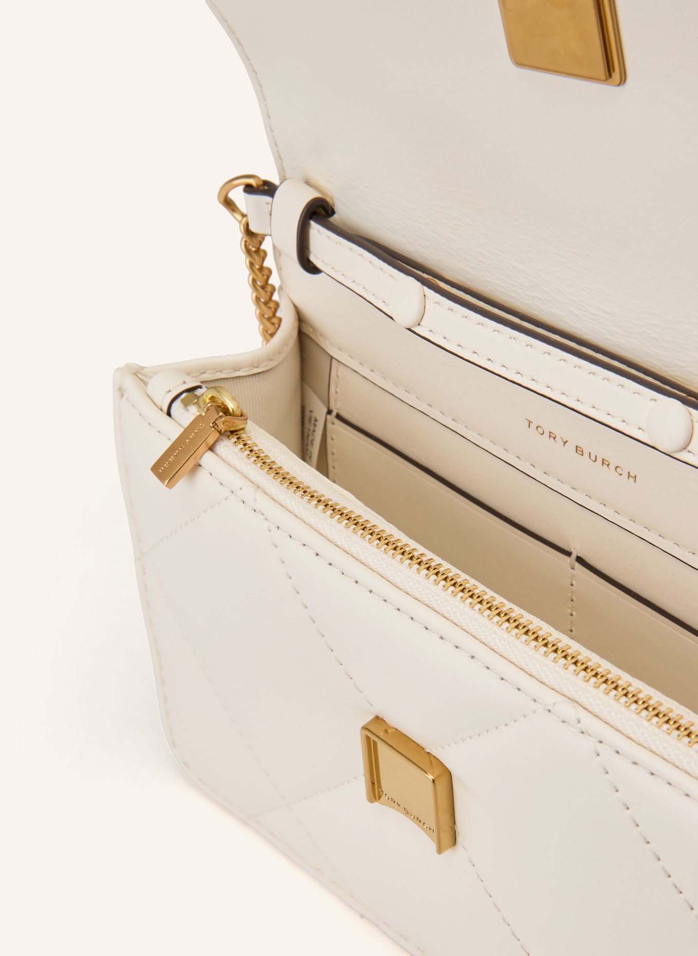 TORY BURCH Sac à main KIRA: BLANC / OR