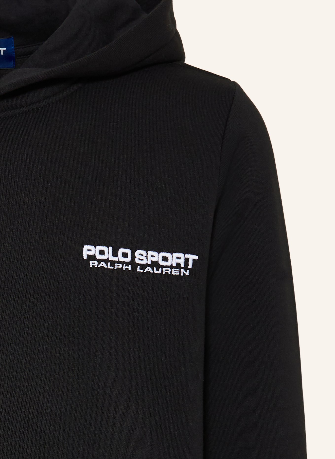 POLO RALPH LAUREN Hoodie: SCHWARZ / WEISS