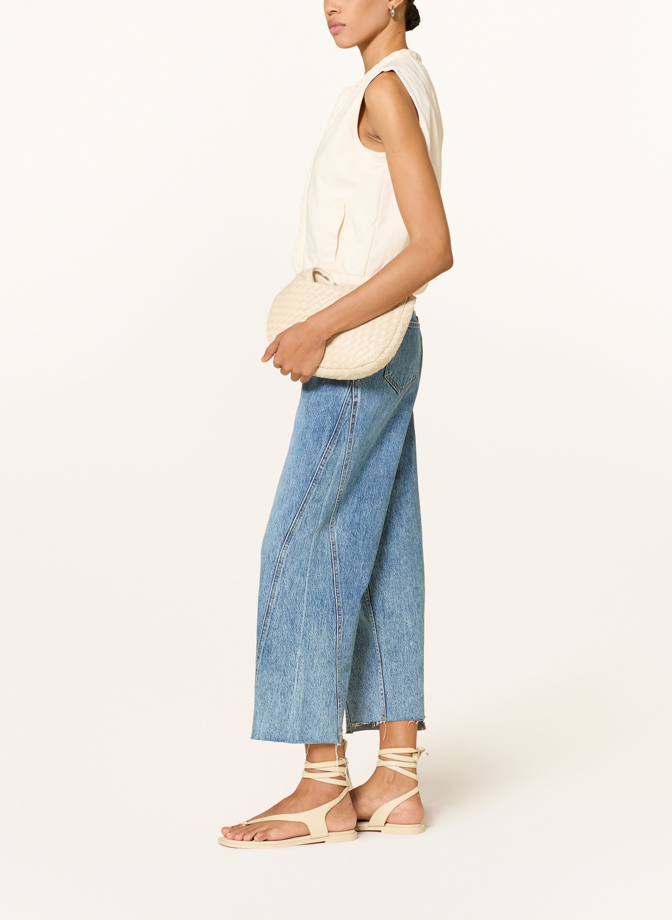 ICHI Cropped Jeans IHOBINNE: 900000273 DENIM LIGHT BLUE STONEWASHED