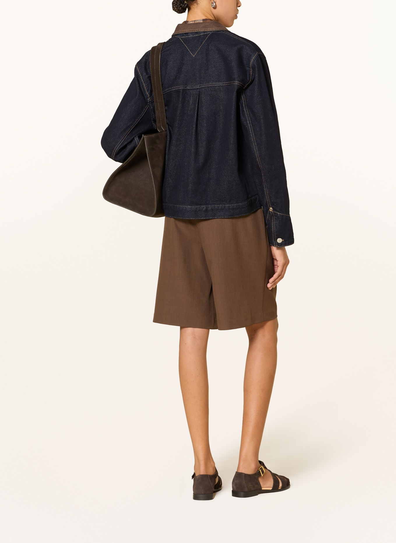 ICHI Shorts IHFAVA: DARK BROWN