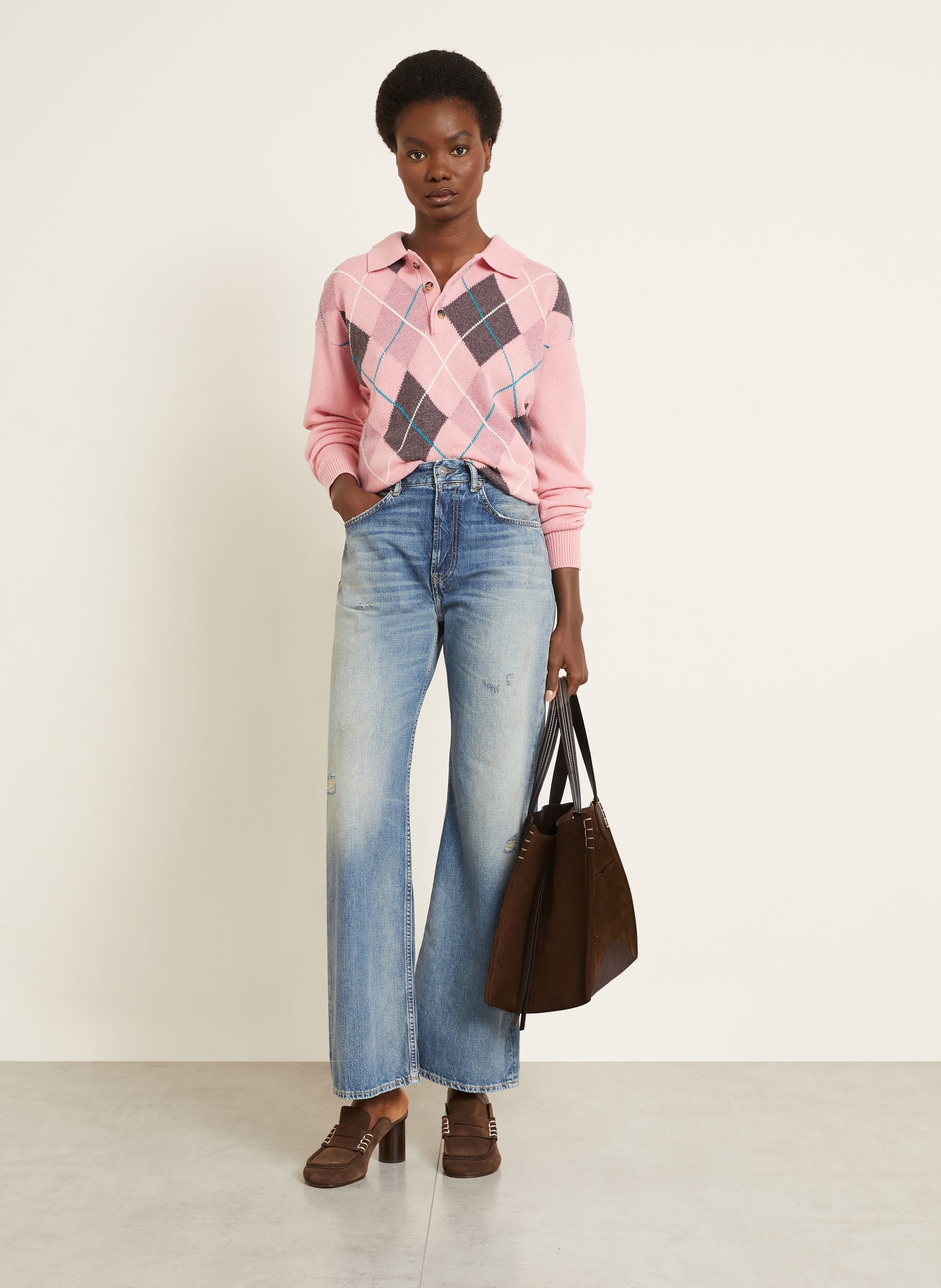 JW ANDERSON Shopper LOAFER CABAS: DARK BROWN