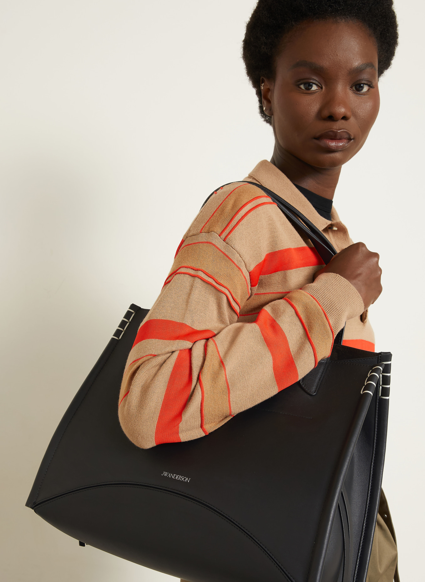 JW ANDERSON Shopper LOAFER CABAS: BLACK