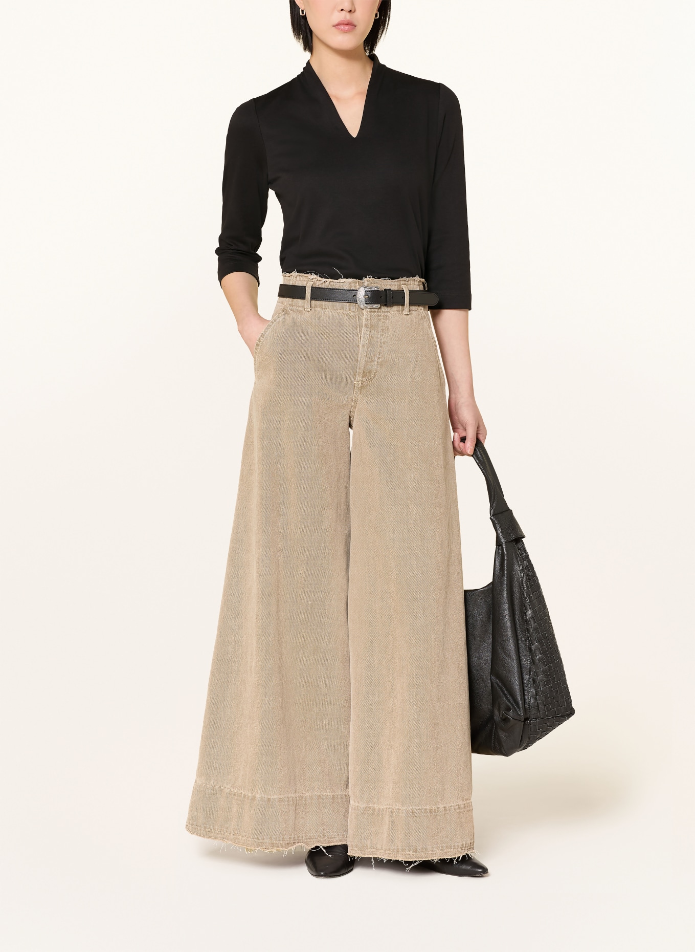 efixelle Shirt mit 3/4-Arm: SCHWARZ