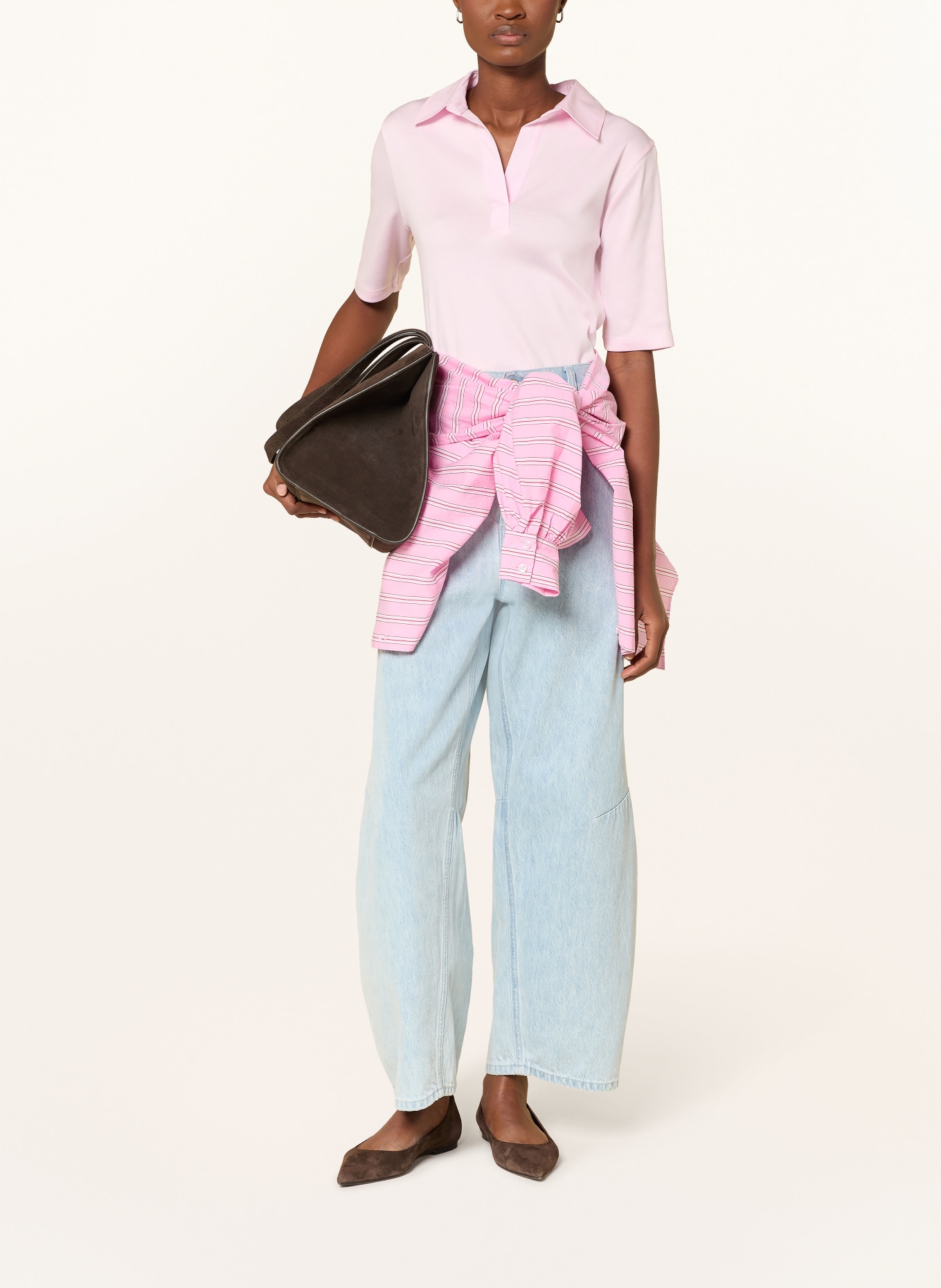 efixelle Polo en jersey: ROSE CLAIR