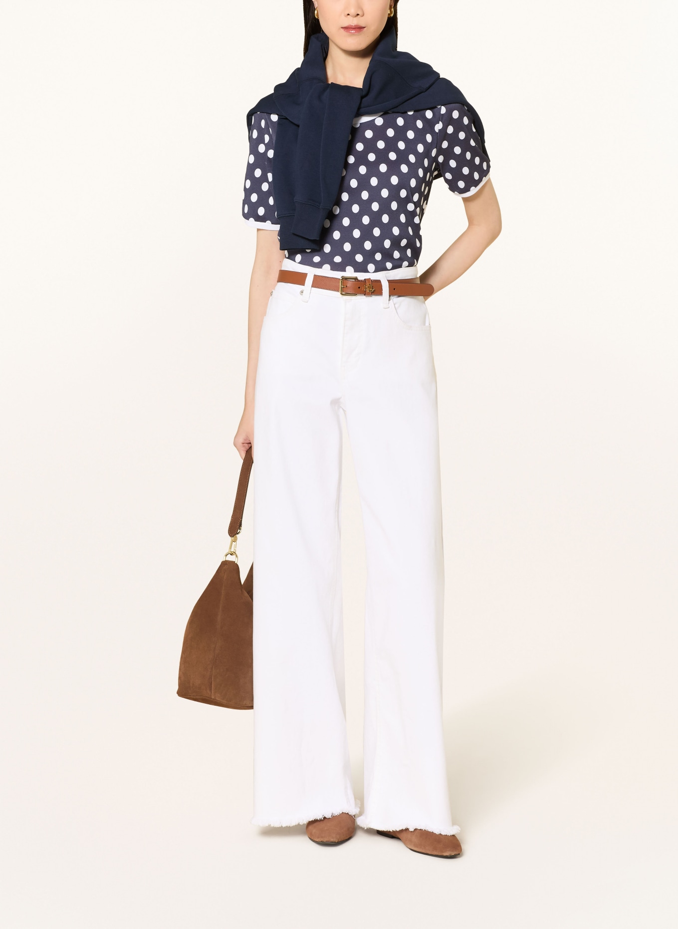 efixelle T-shirt: DONKERBLAUW / WIT