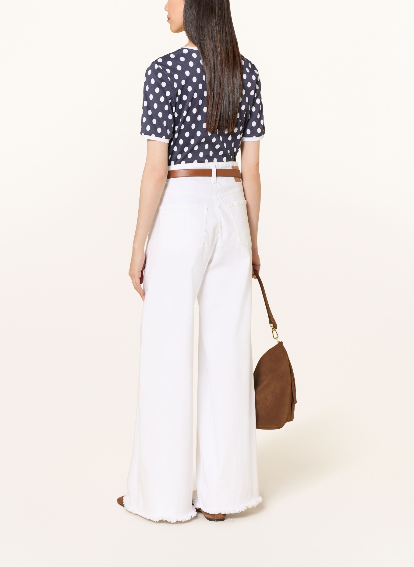 efixelle T-shirt: DONKERBLAUW / WIT