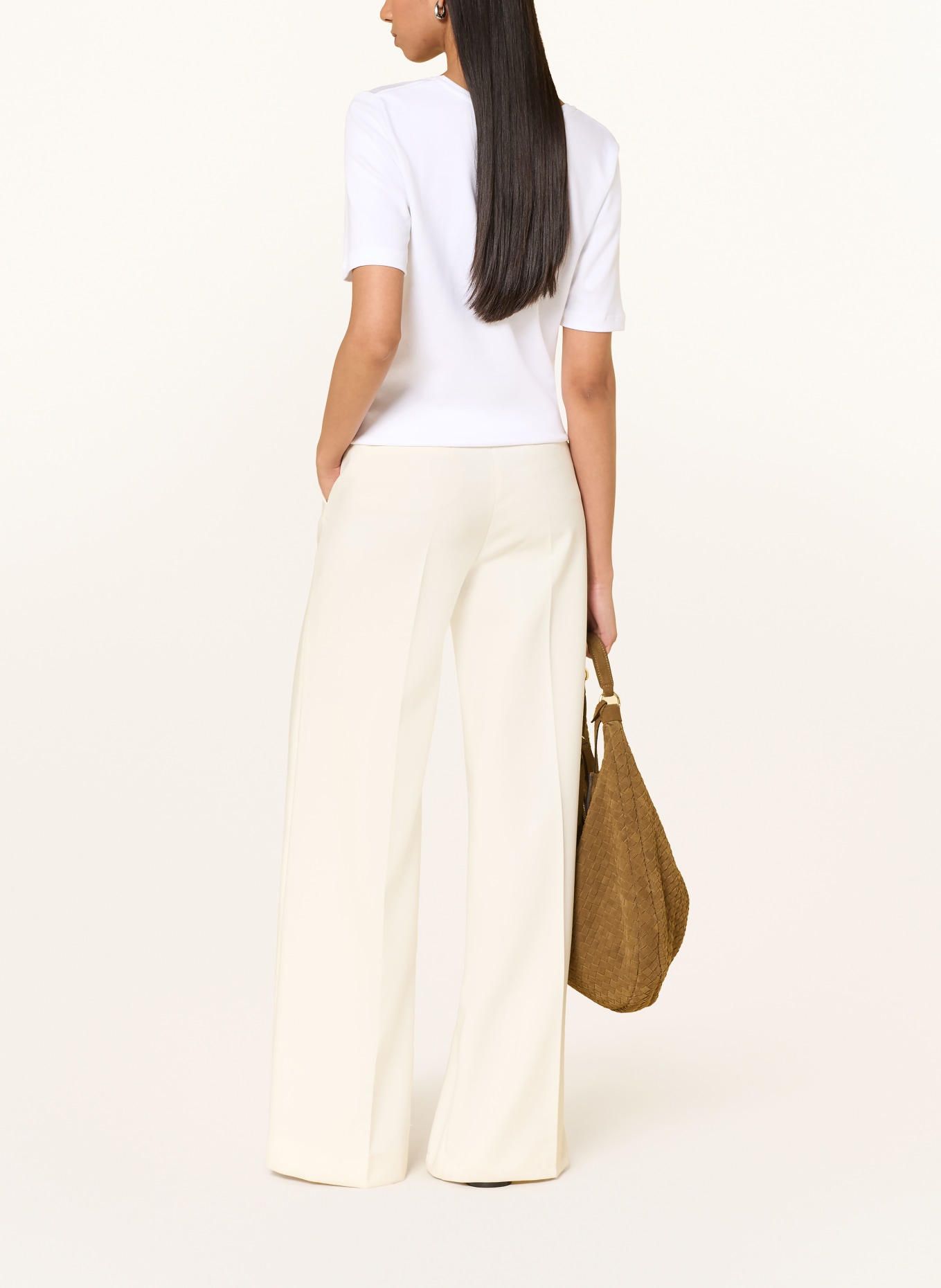 efixelle T-Shirt mit Schmucksteinen: WEISS / PINK