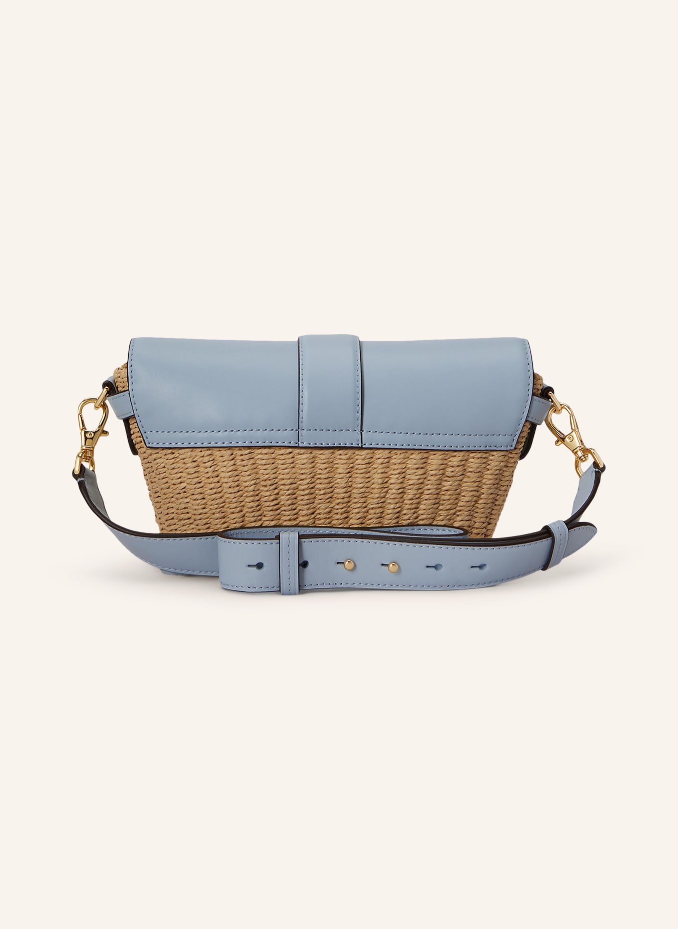 LAUREN RALPH LAUREN Umhängetasche LYNDEN SMALL: BEIGE / HELLBLAU