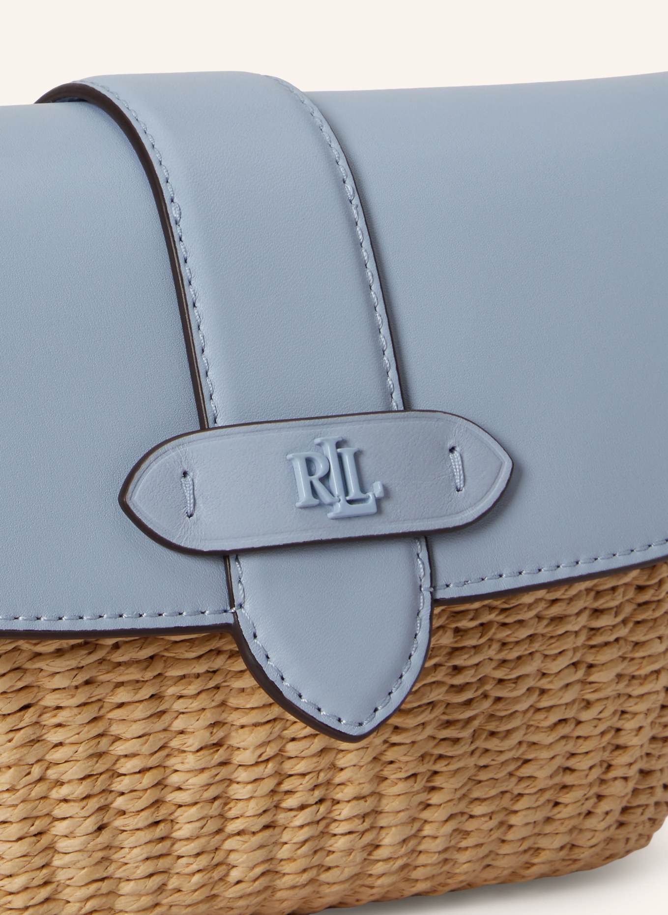 LAUREN RALPH LAUREN Umhängetasche LYNDEN SMALL: BEIGE / HELLBLAU