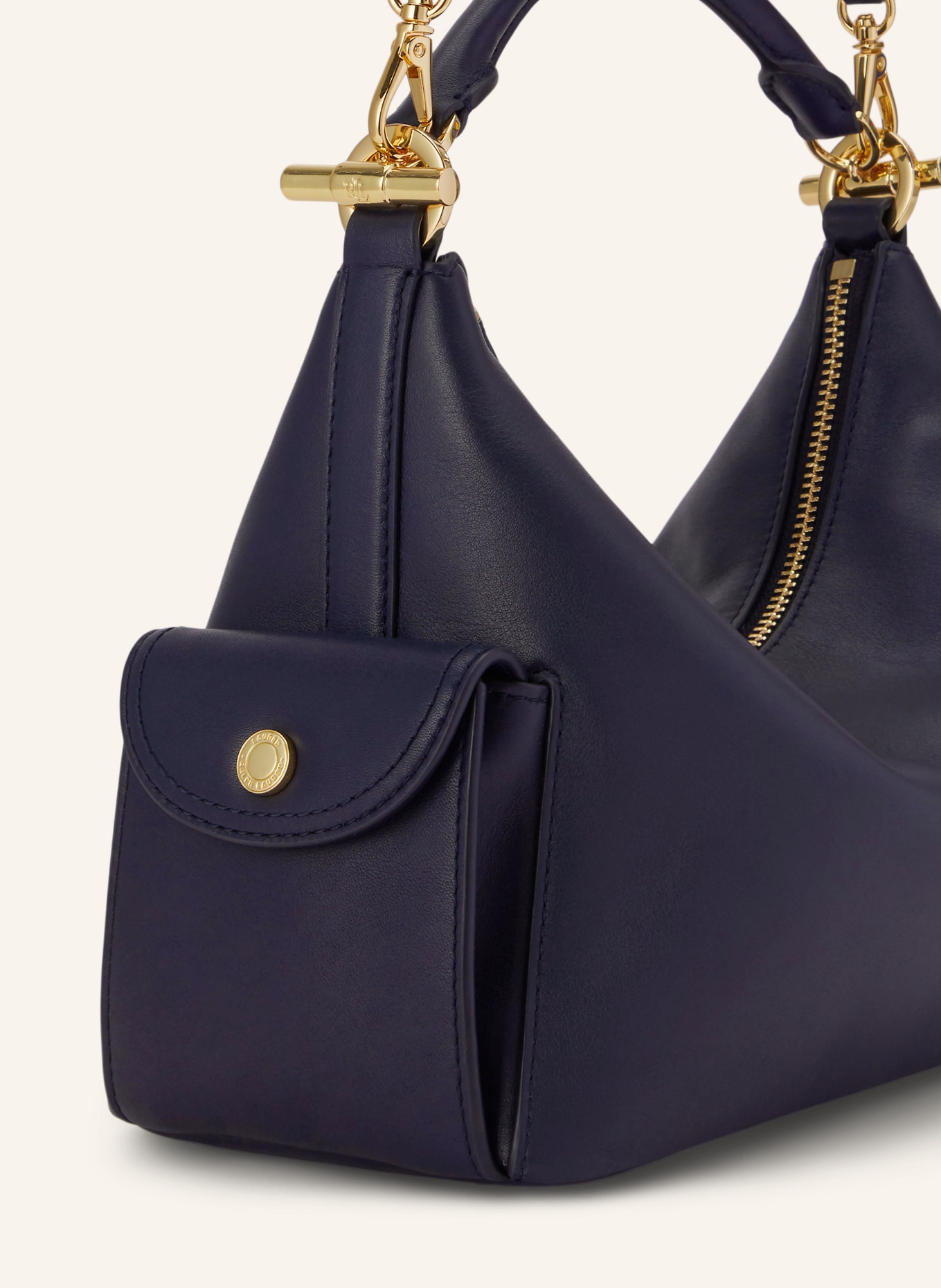 LAUREN RALPH LAUREN BLAIKE handbag: DARK BLUE / GOLD