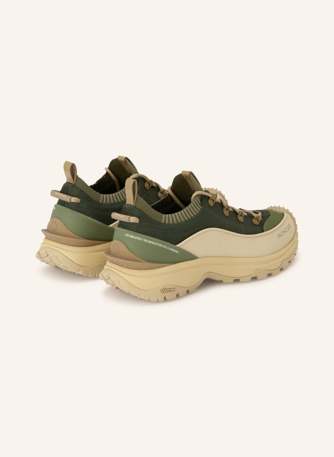 MONCLER Sneaker TRAILGRIP LITE3: DUNKELGRÜN / BEIGE