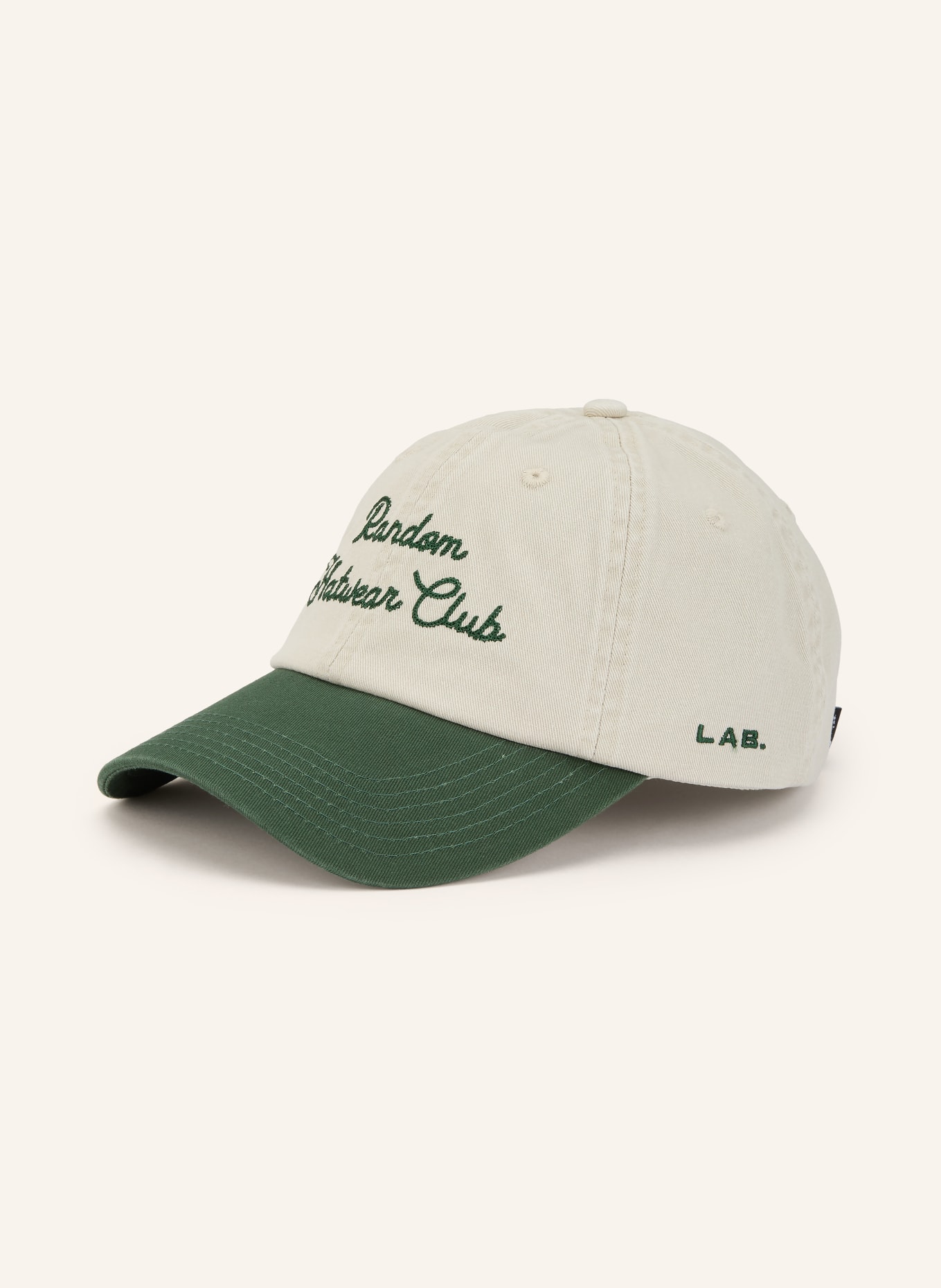 Hatline LAB Cap SOCIETY: CREME / DUNKELGRÜN