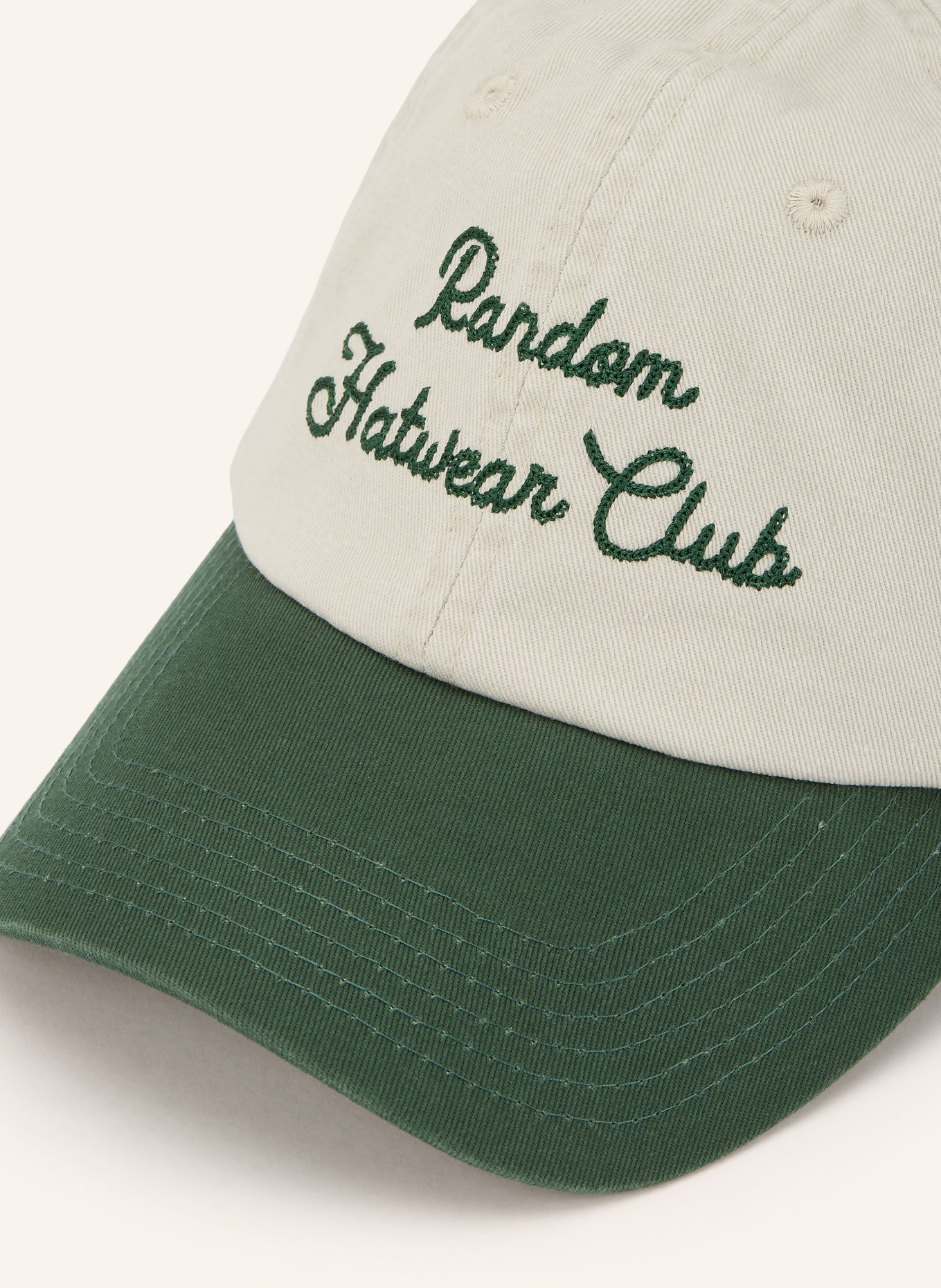 Hatline LAB Cap SOCIETY: CREME / DUNKELGRÜN