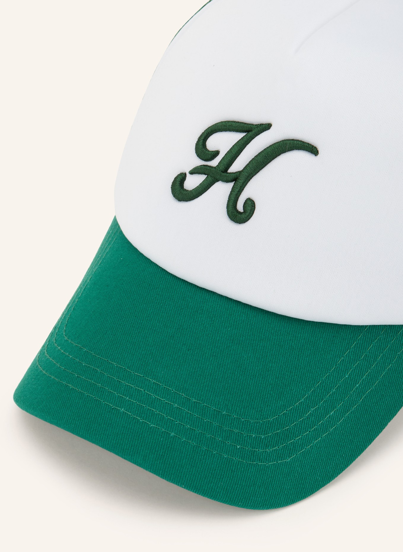 Hatline LAB Čepice HERITAGE LOGO: ZELENÁ / BÍLÁ