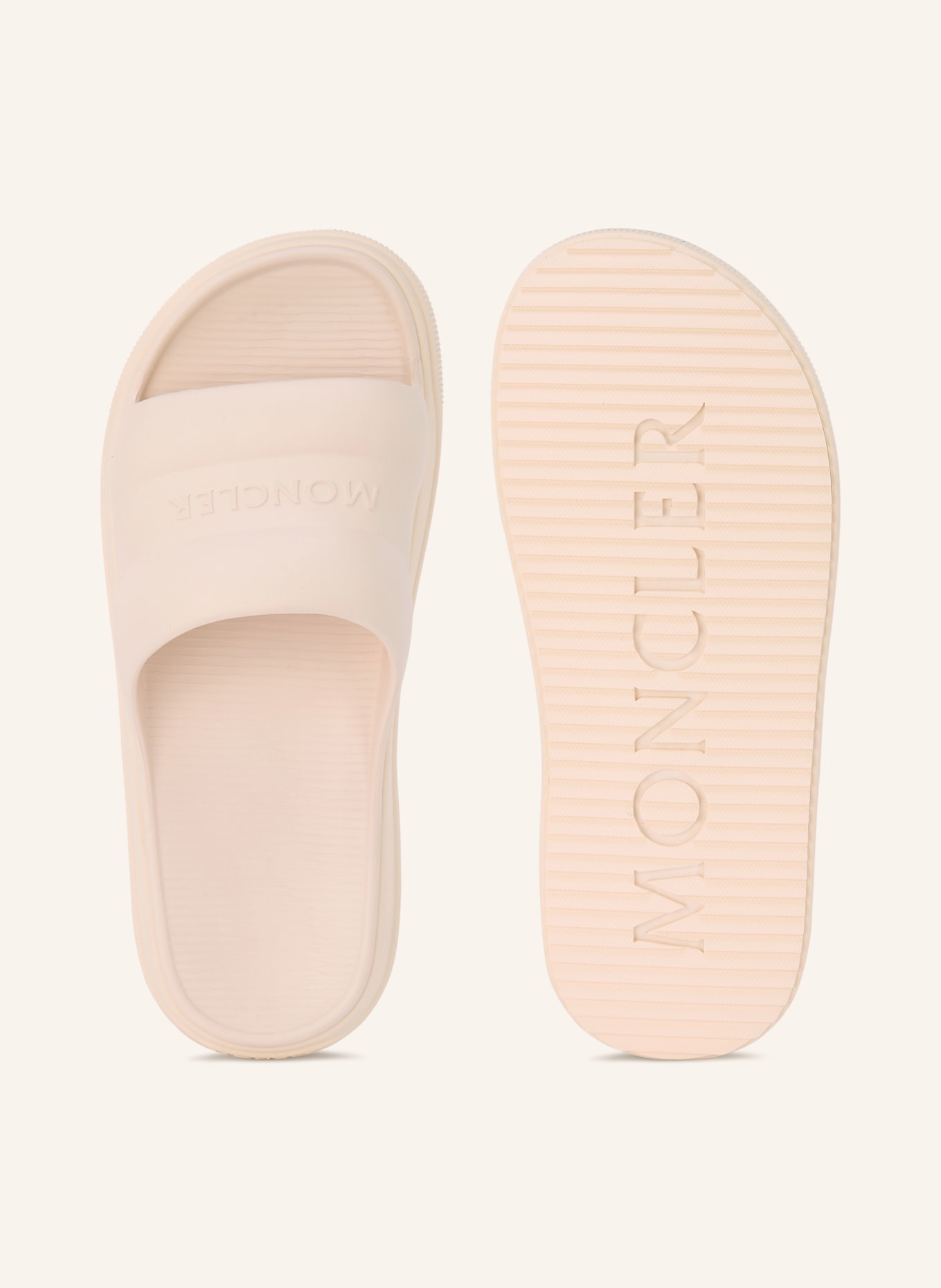 MONCLER slippers: CRÈME