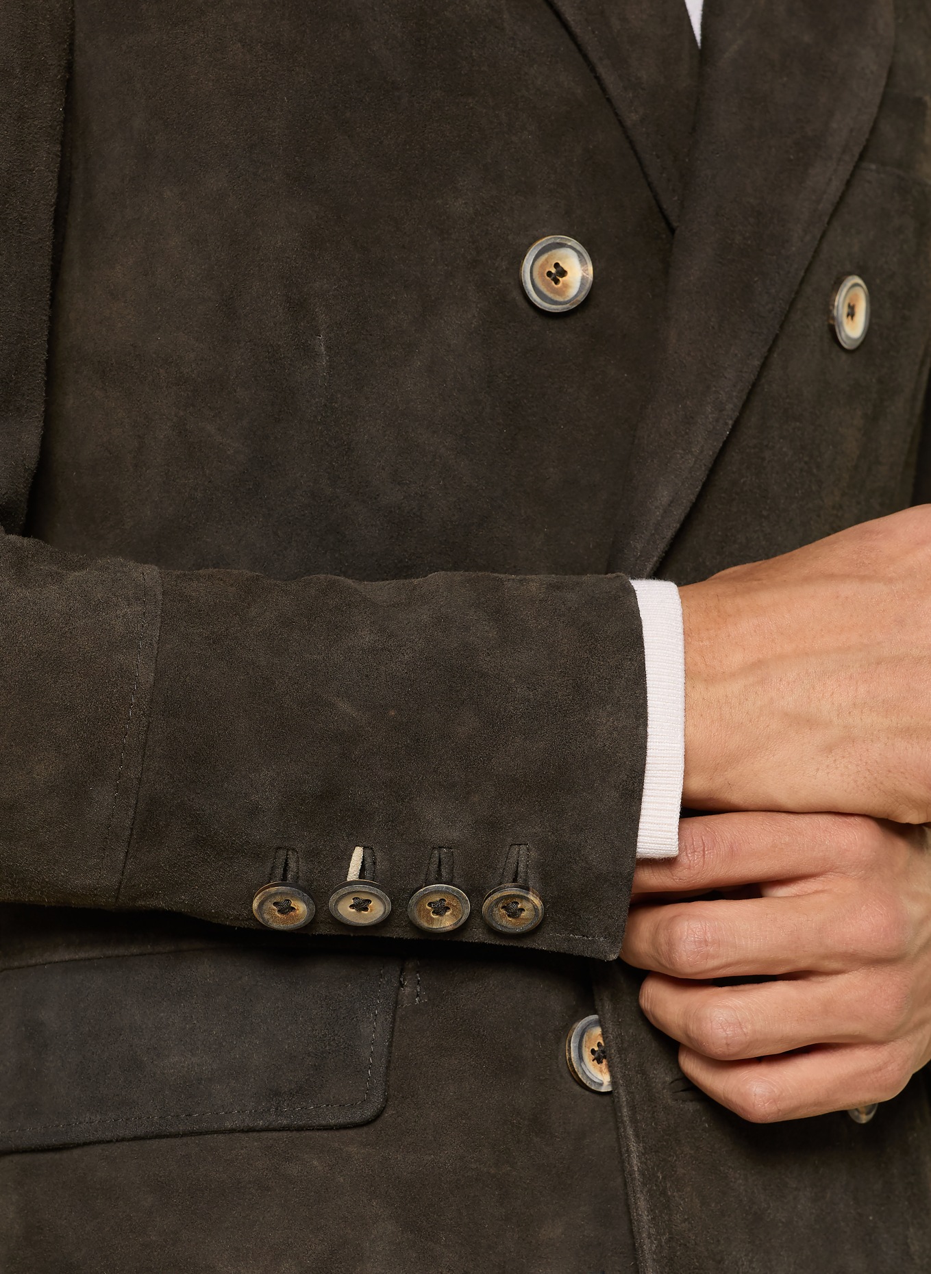 MEINDL Leren colbert MOUNTBATTAN Regular Fit: MARRON FONCÉ