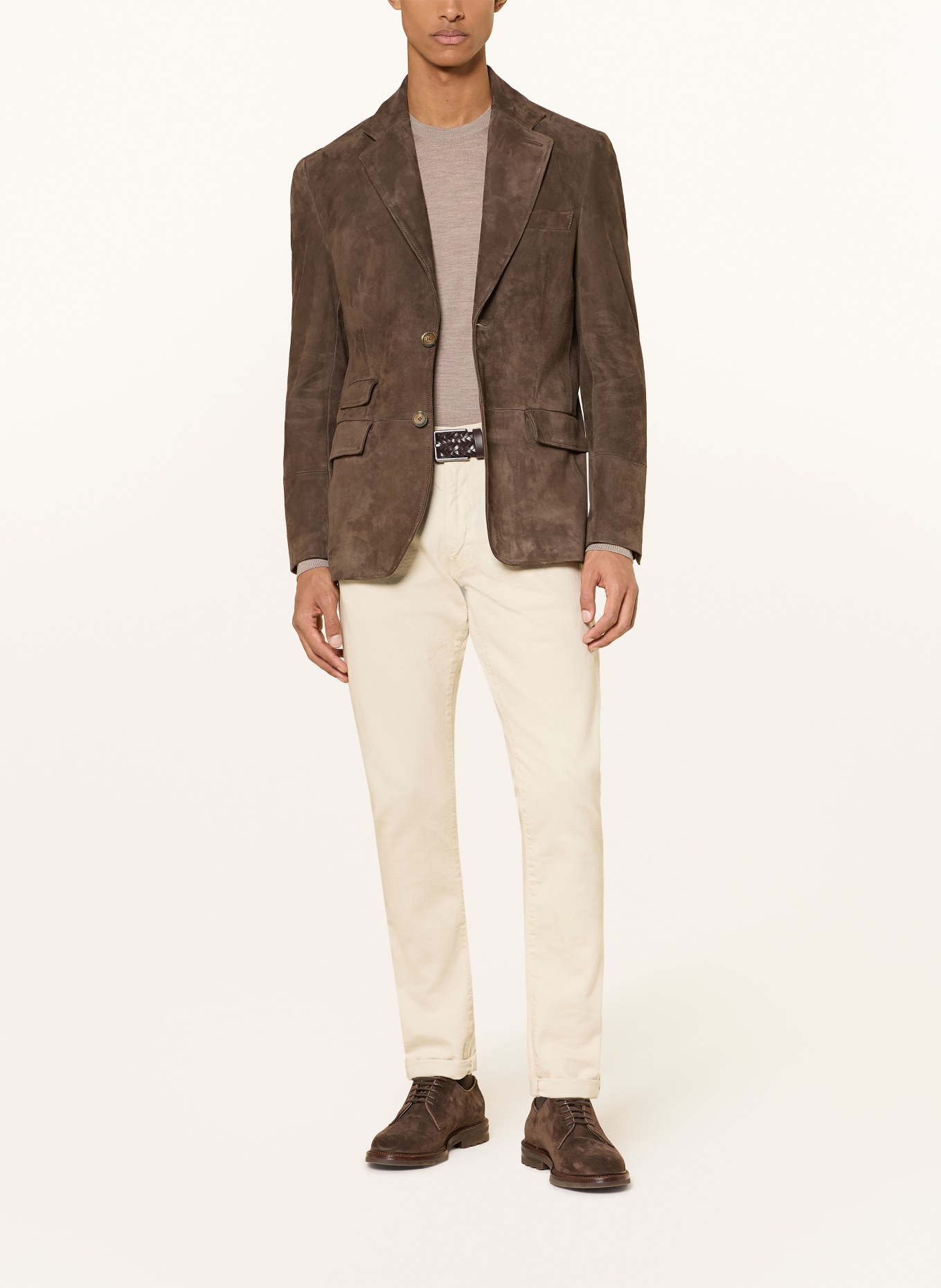 MEINDL Leren colbert HAMILTON: MARRON FONCÉ