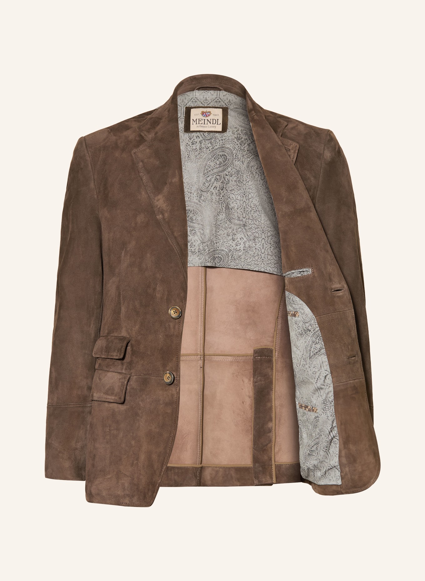 MEINDL Leren colbert HAMILTON: MARRON FONCÉ