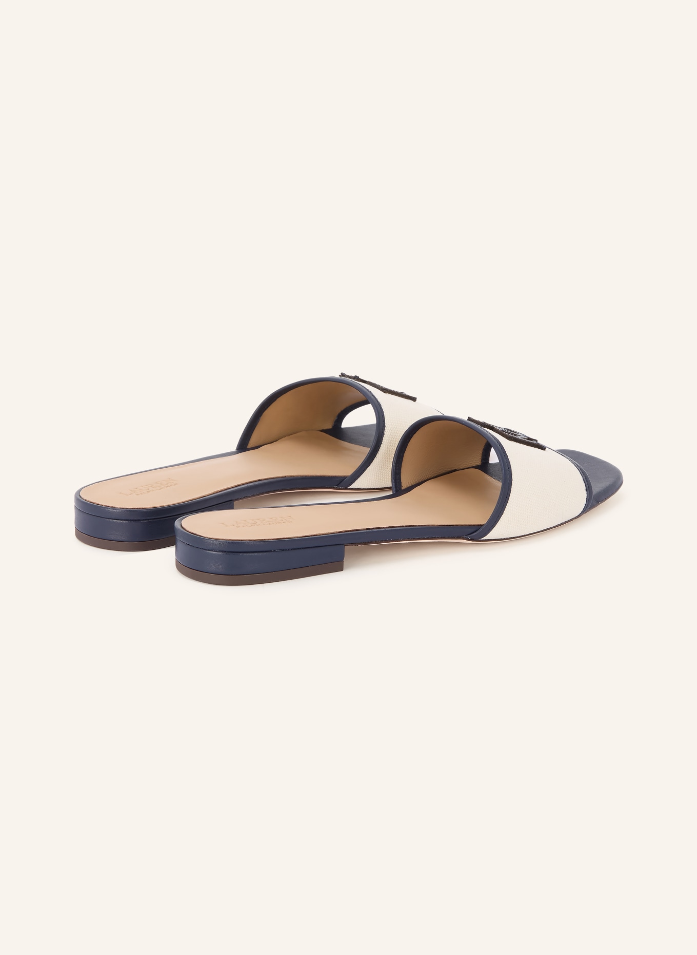 LAUREN RALPH LAUREN Mules EVERLEY: BLEU FONCÉ / CRÈME