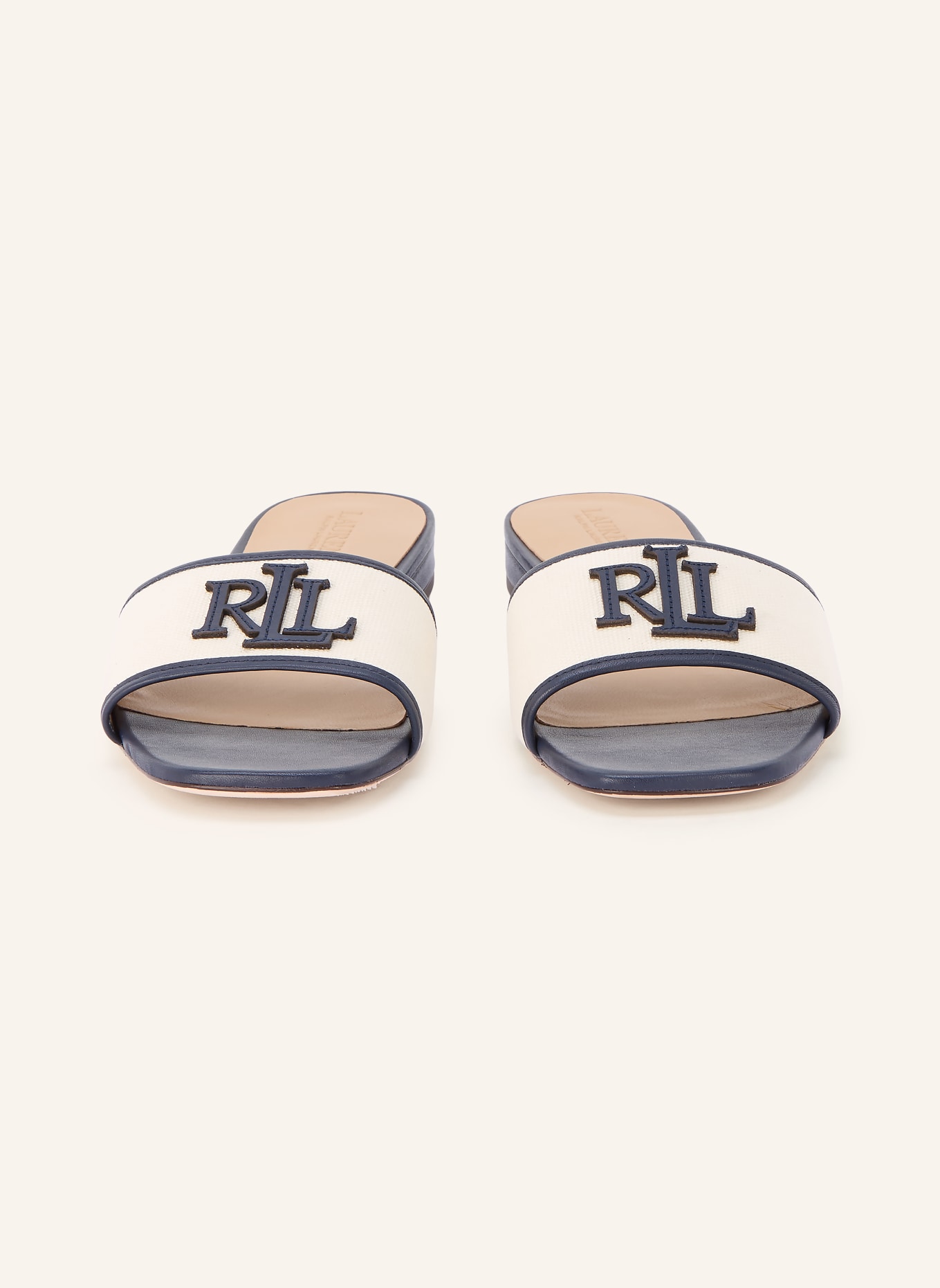 LAUREN RALPH LAUREN Mules EVERLEY: BLEU FONCÉ / CRÈME