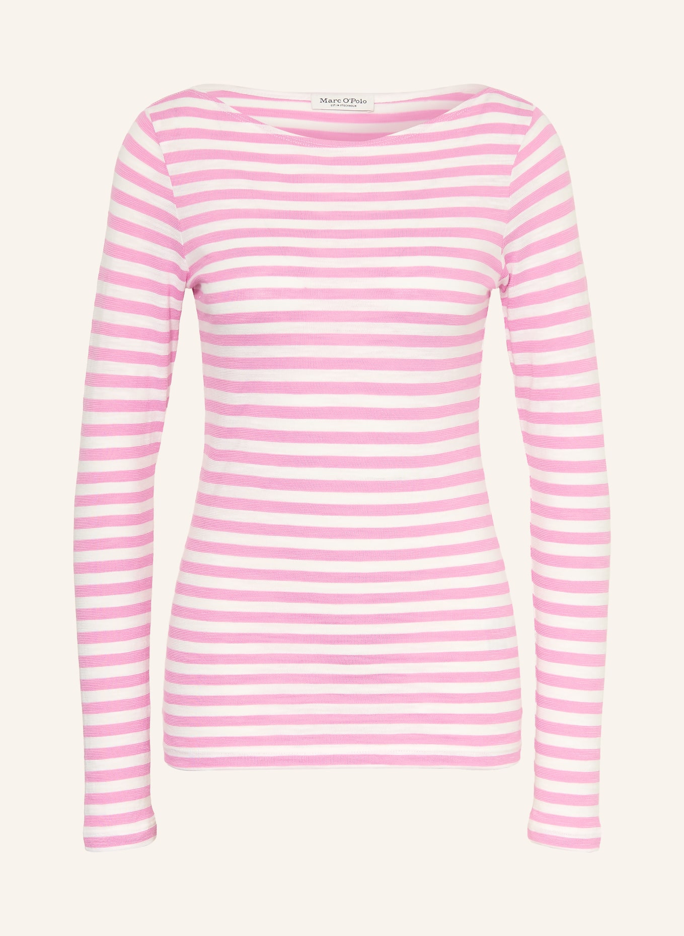 Marc O'Polo T-shirt à manches longues: ROSE / BLANC