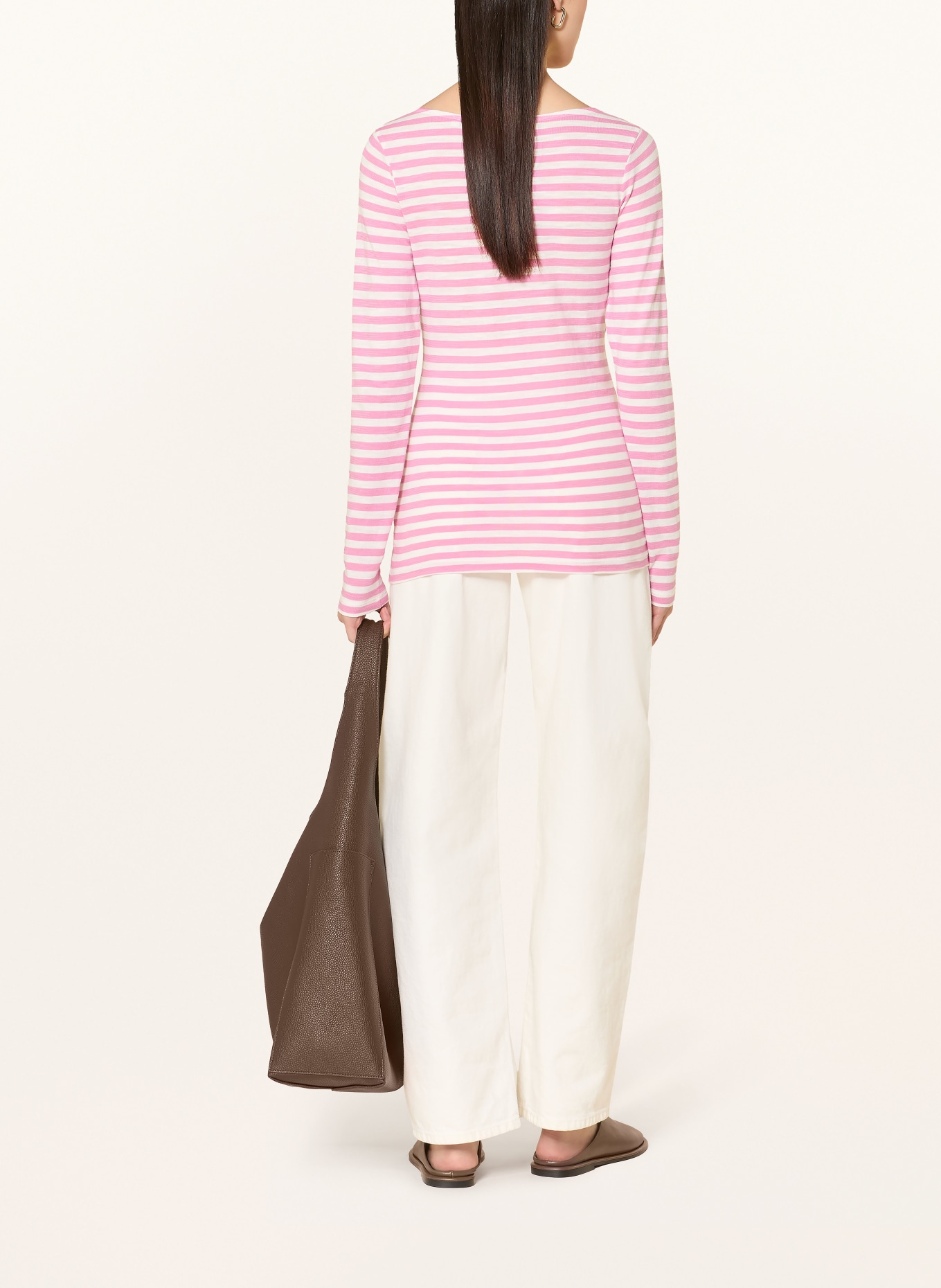 Marc O'Polo T-shirt à manches longues: ROSE / BLANC