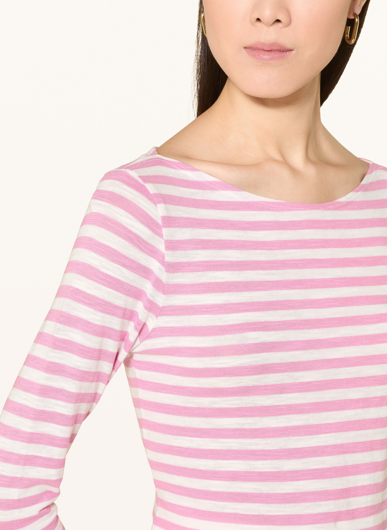 Marc O'Polo T-shirt à manches longues: ROSE / BLANC