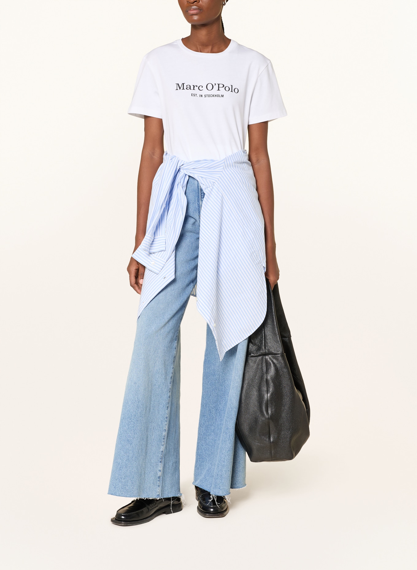 Marc O'Polo T-Shirt: WEISS / SCHWARZ