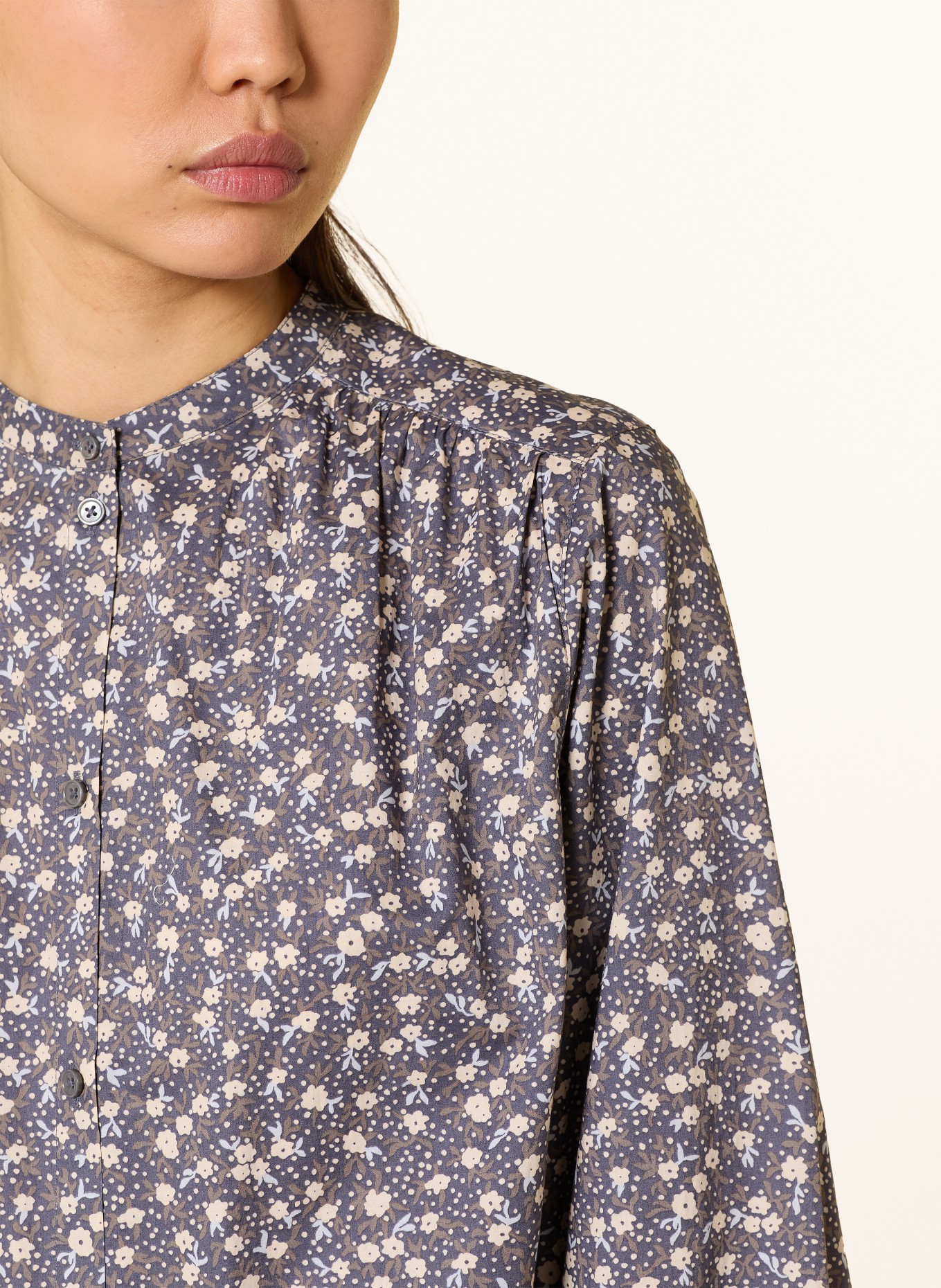 Marc O'Polo blouse: DARK BLUE / BEIGE / LIGHT BLUE