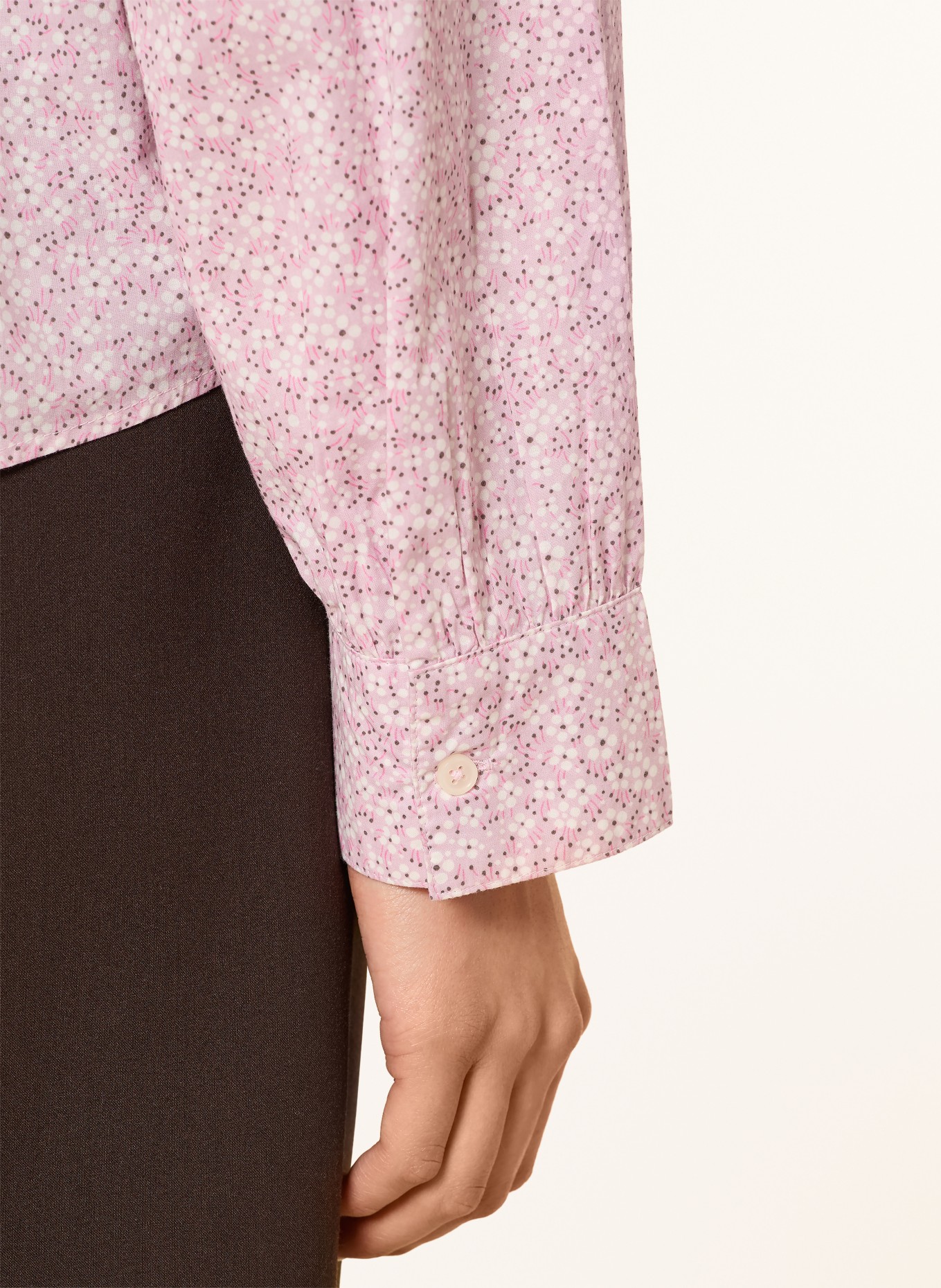 Marc O'Polo Bluse: ROSA / DUNKELGRAU / WEISS