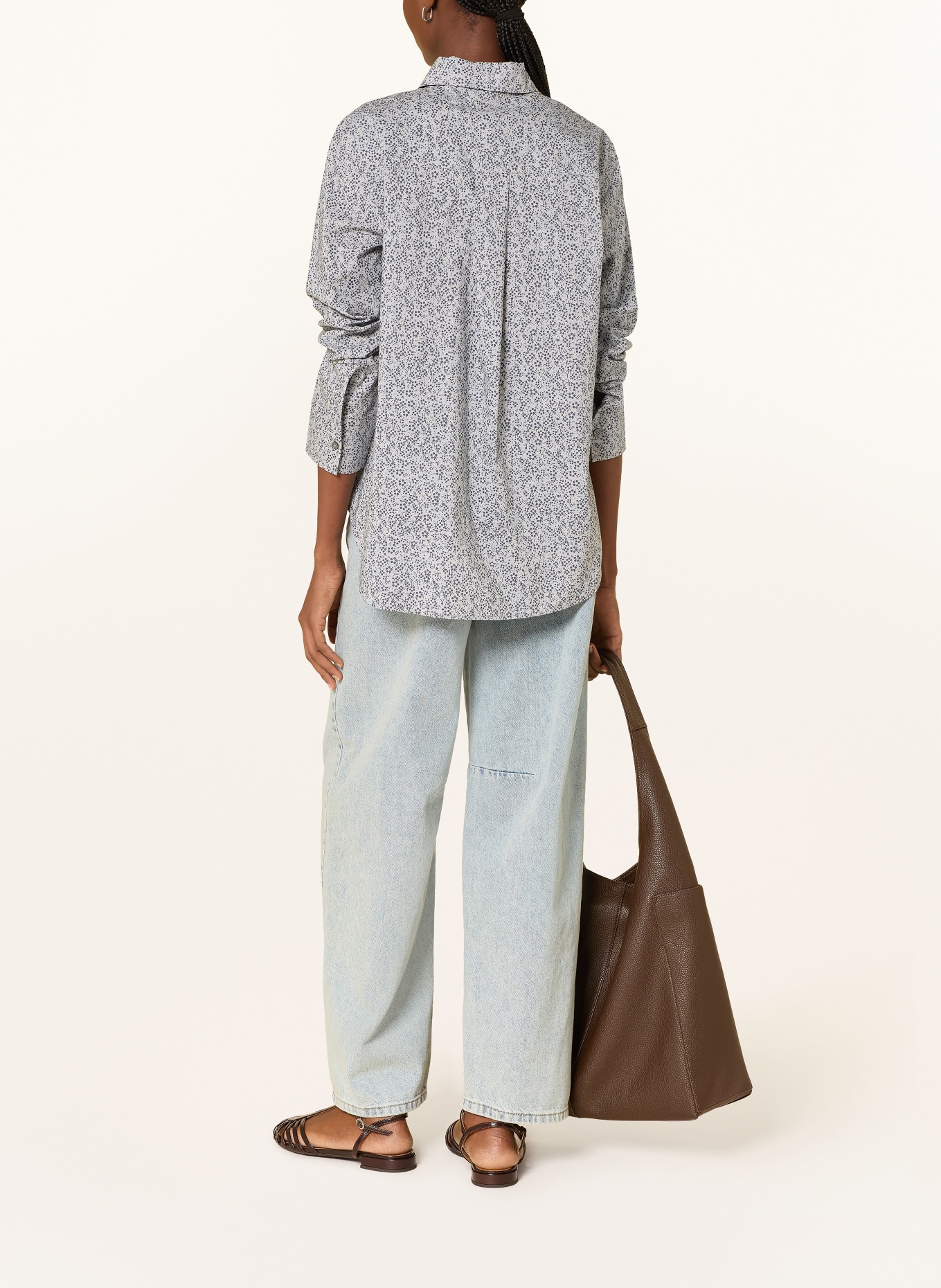 Marc O'Polo Hemdbluse: BLAUGRAU / DUNKELBLAU / WEISS